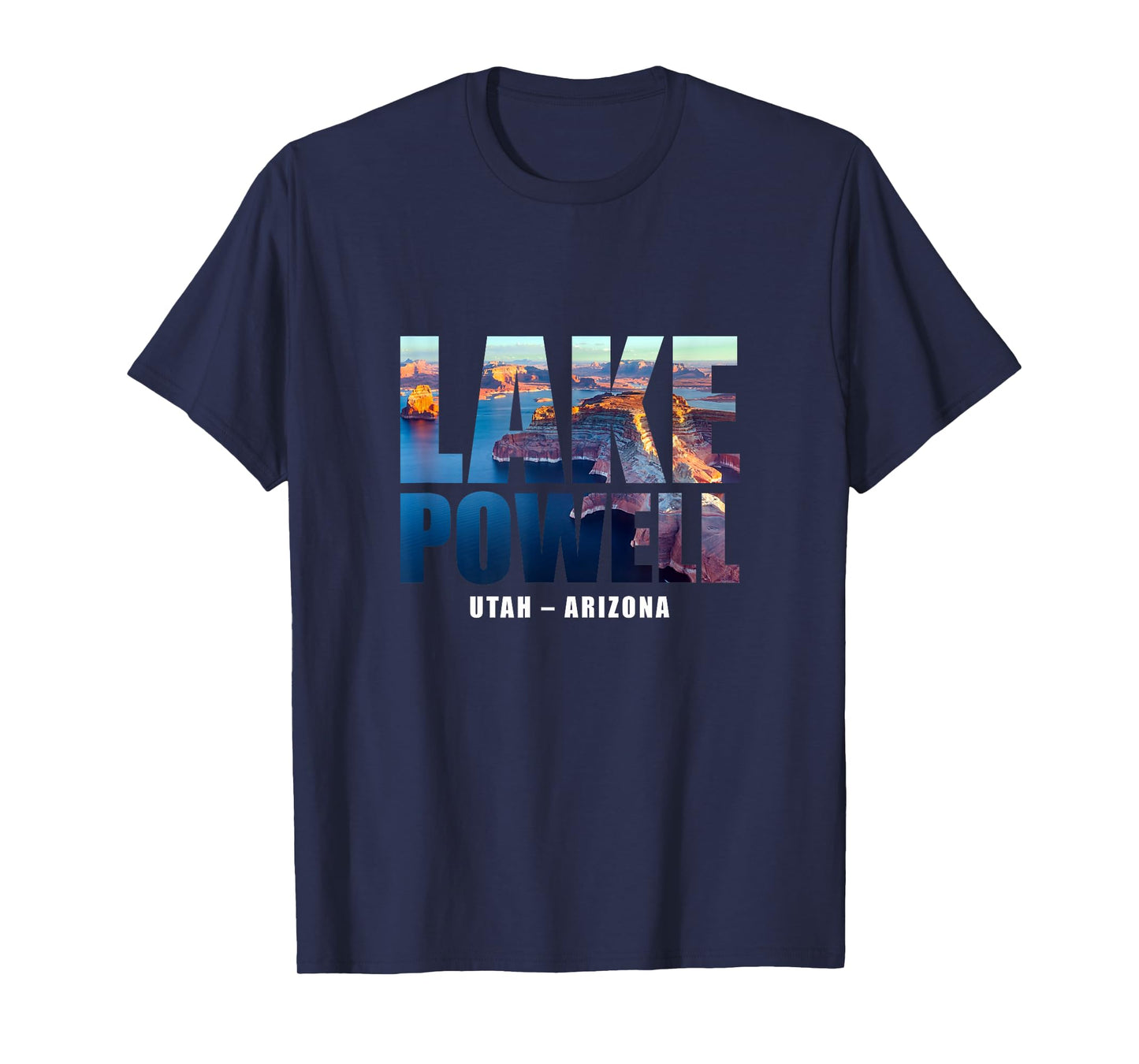 Lake Powell Landscape Inside Bold Letters Travel Souvenir T-Shirt