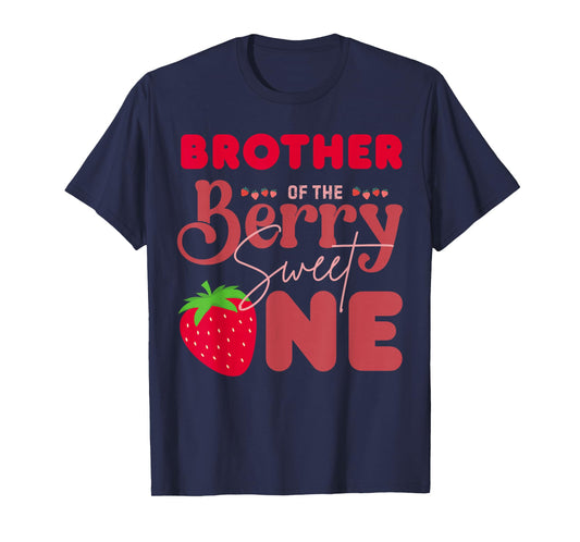 Brother of The Berry Sweet One 1st Birthday Strawberry T-Shirt