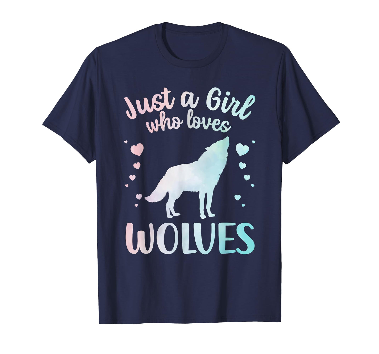 Cute Wolf Art for Women Girls Wof Pack Wolves Wolf Lover T-Shirt