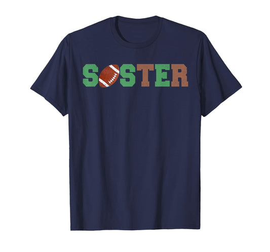 Sister of The 1 Year Old Football First Birthday Boy Family T-Shirt
