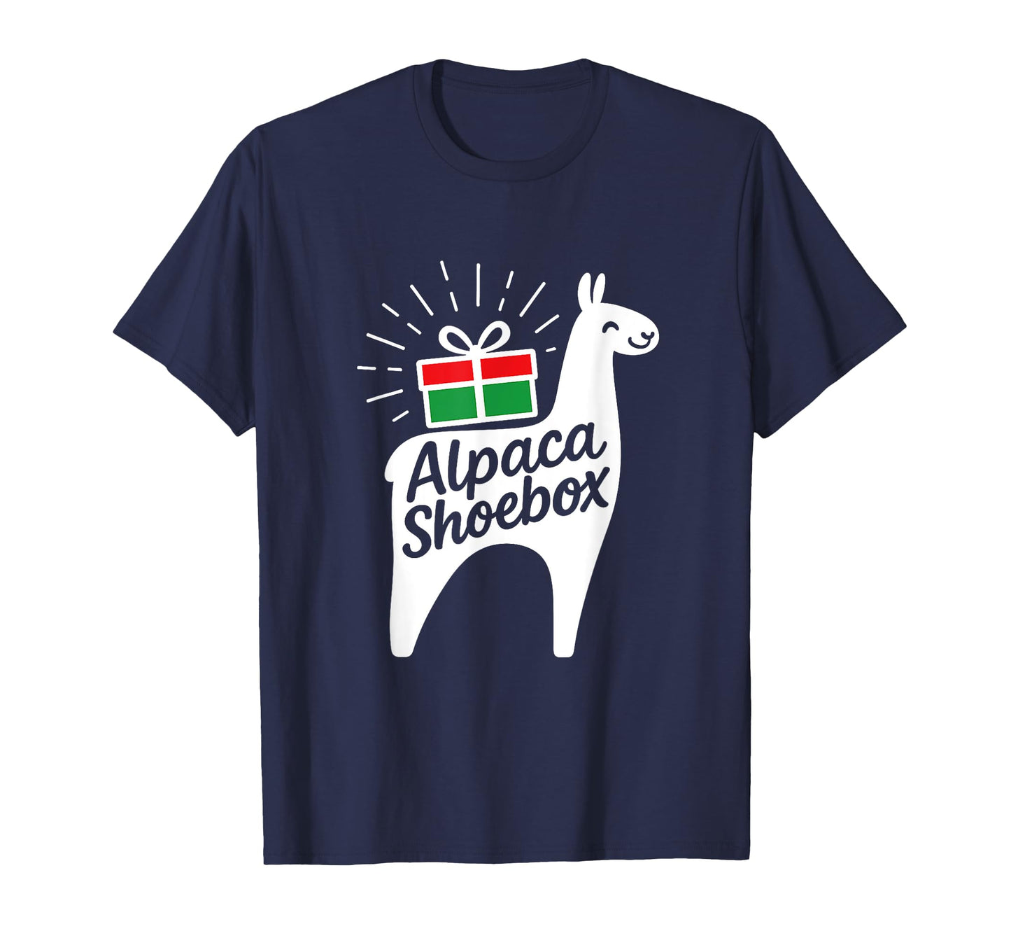 Alpaca Shoebox Christmas Child Giving T-Shirt