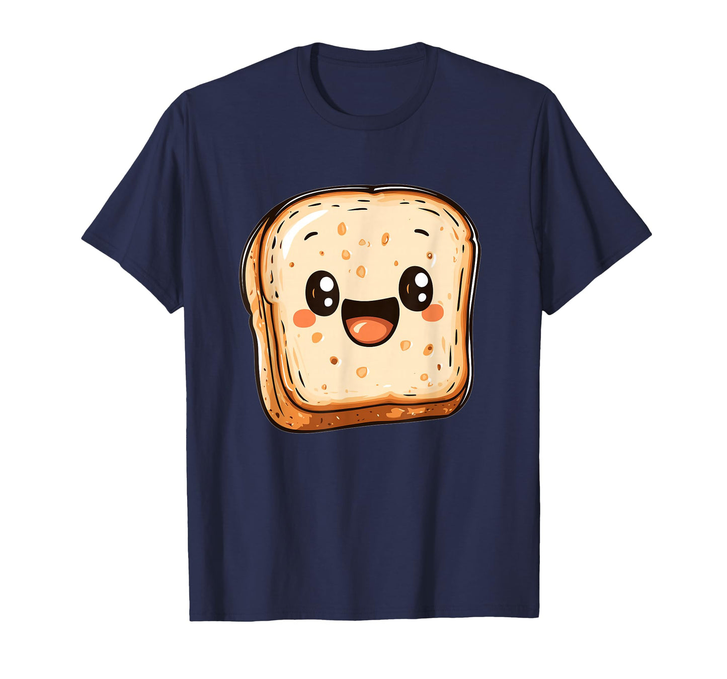 Happy Bread Slice Cartoon Smiling Toast T-Shirt