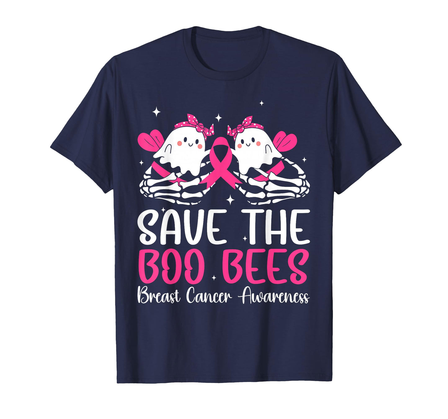 Save The Boobees Boo Bees Breast Cancer Halloween Women T-Shirt