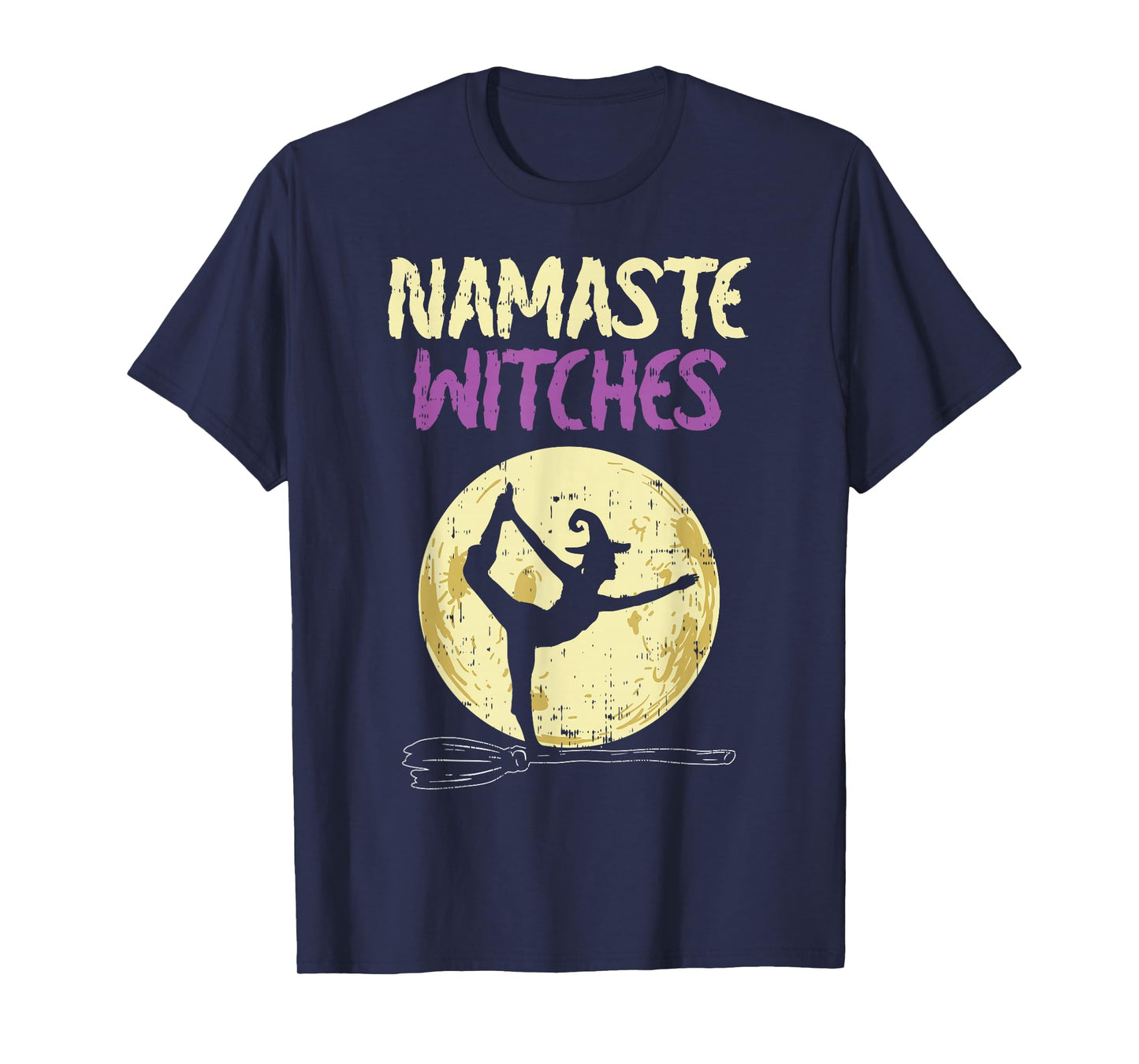 Namaste Witches T-Shirt Halloween Yoga Lover Costume Moon T-Shirt