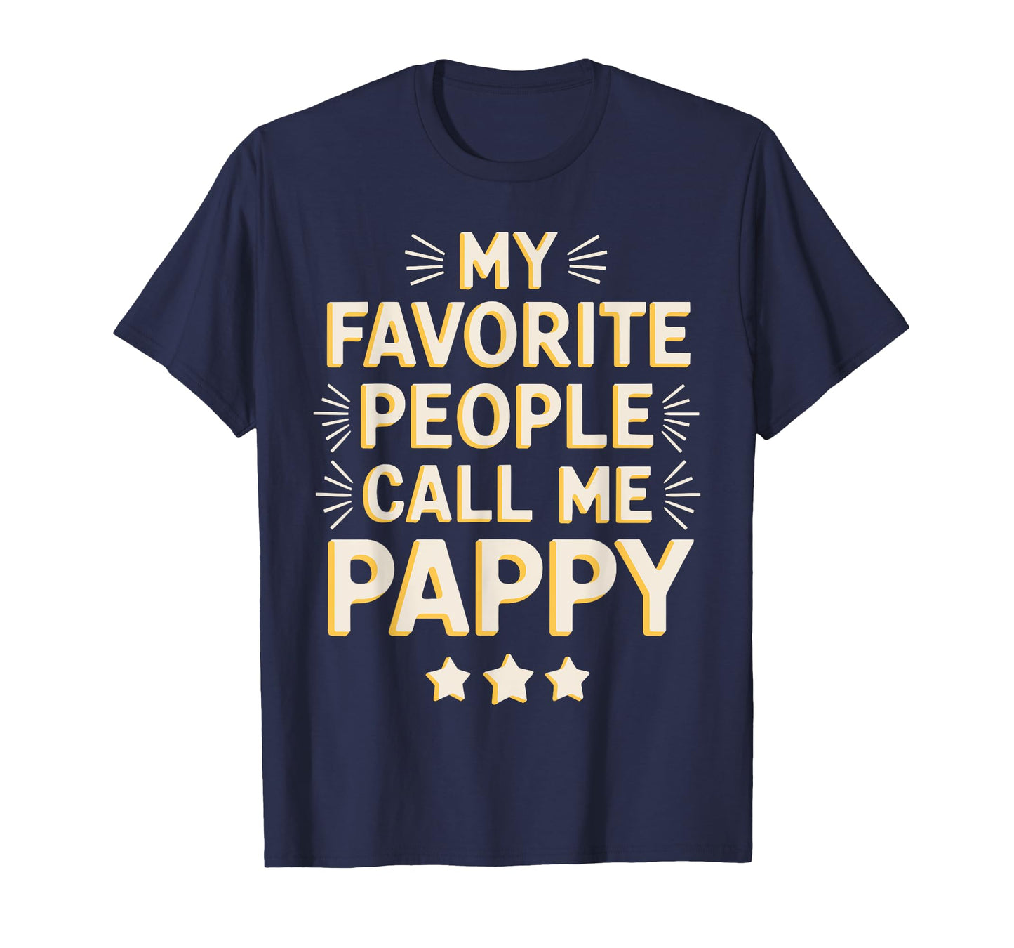 Funny Pappy Art for Grandpa Grandfather from Grandkids Pappy T-Shirt