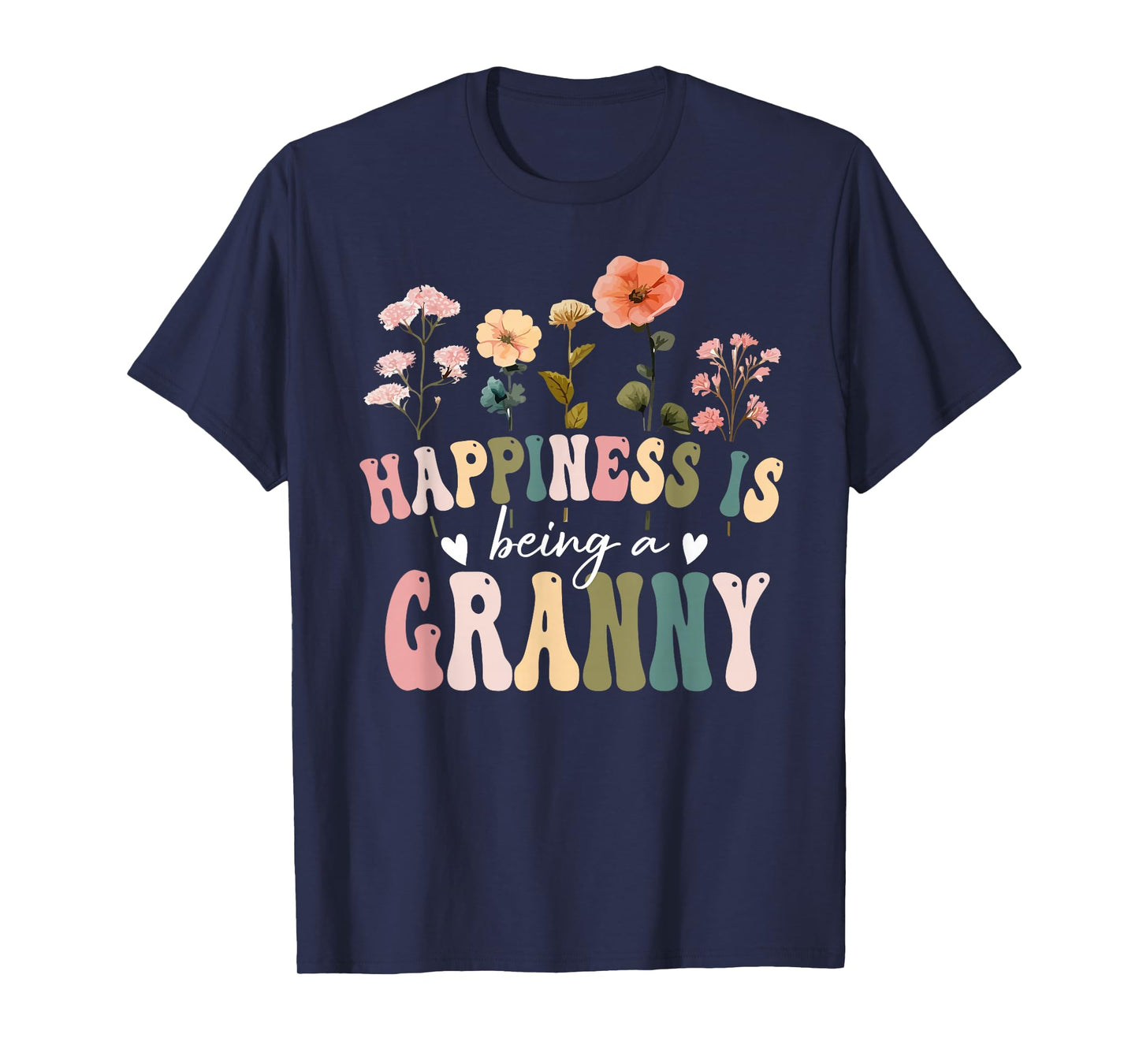 Happiness is Being a Granny Floral Granny Mother's Day T-Shirt