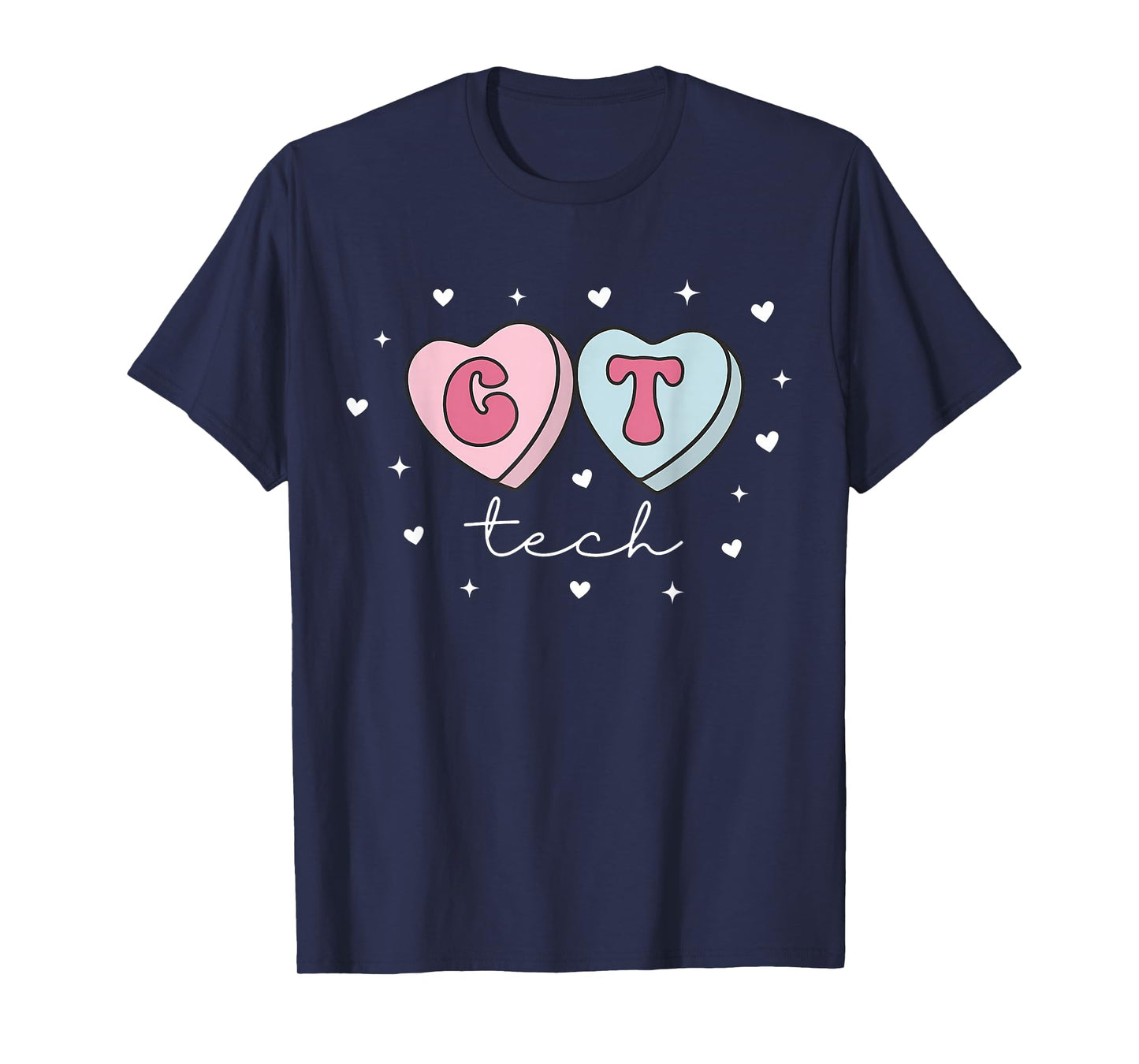 CT Tech CT Technologist Heart Candy Valentines CAT Scan T-Shirt