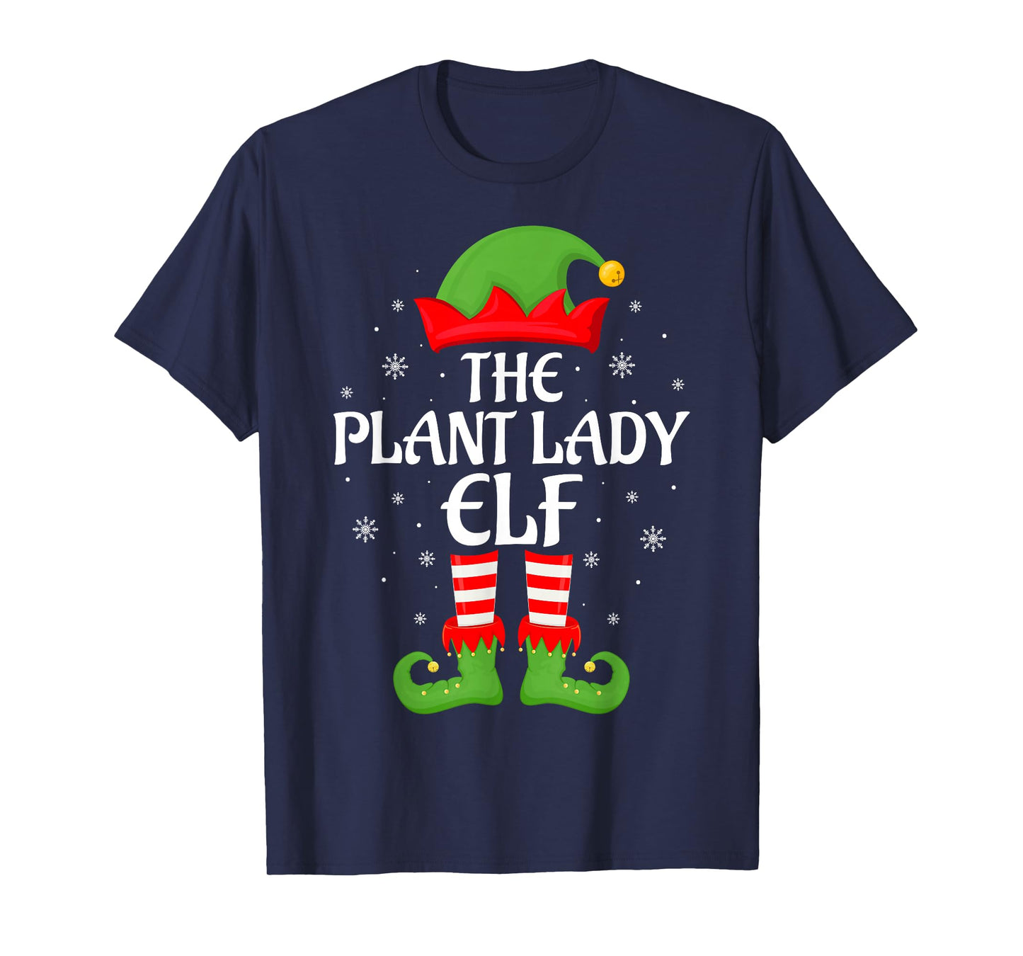 Plant Lady Elf Xmas Family Matching Elf Squad Christmas T-Shirt