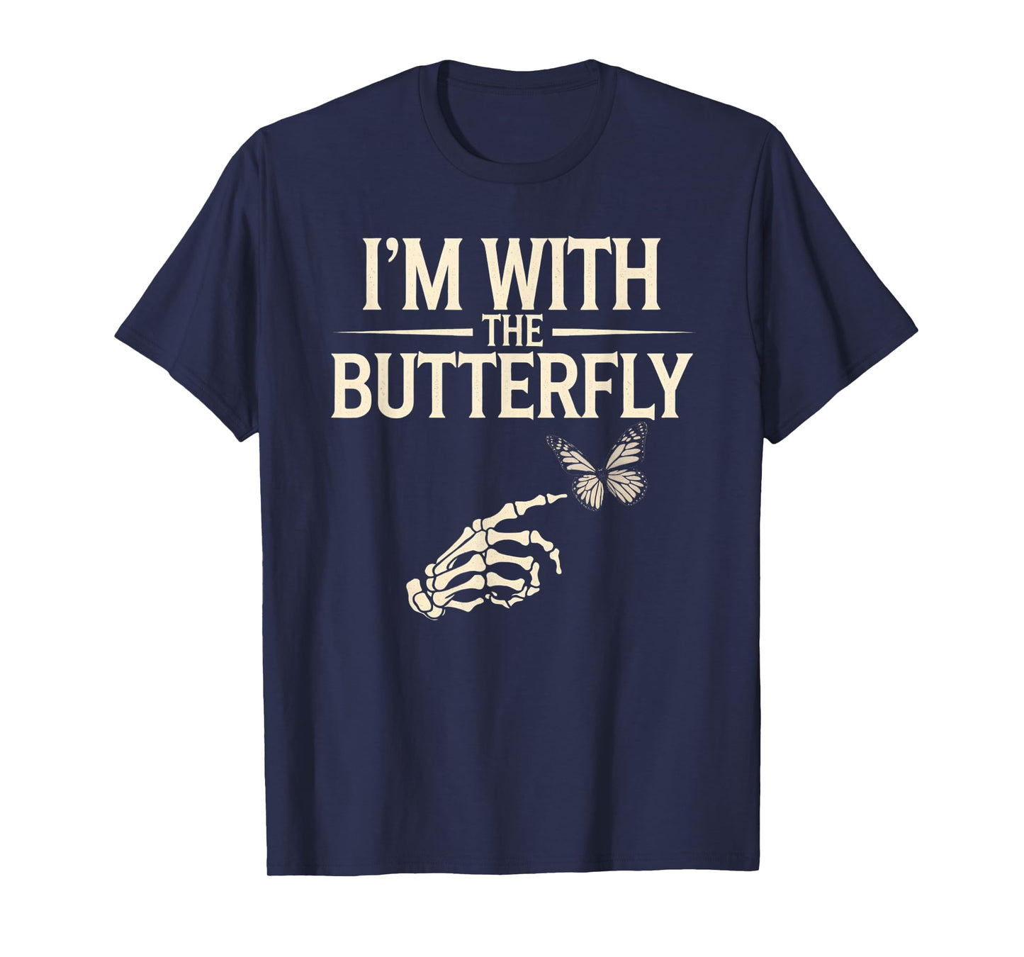 I'm With Butterfly Halloween Costume Couples Matching Gifts T-Shirt
