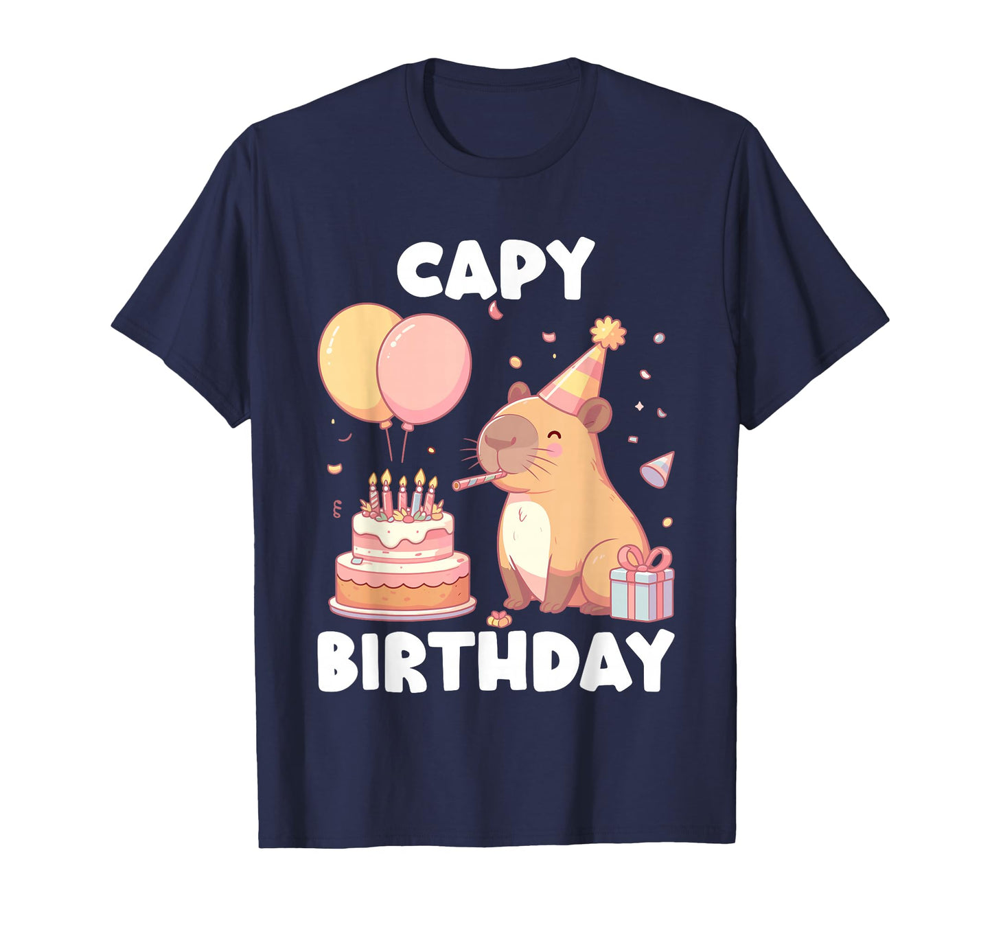 Capybara Capy Birthday Party T-Shirt