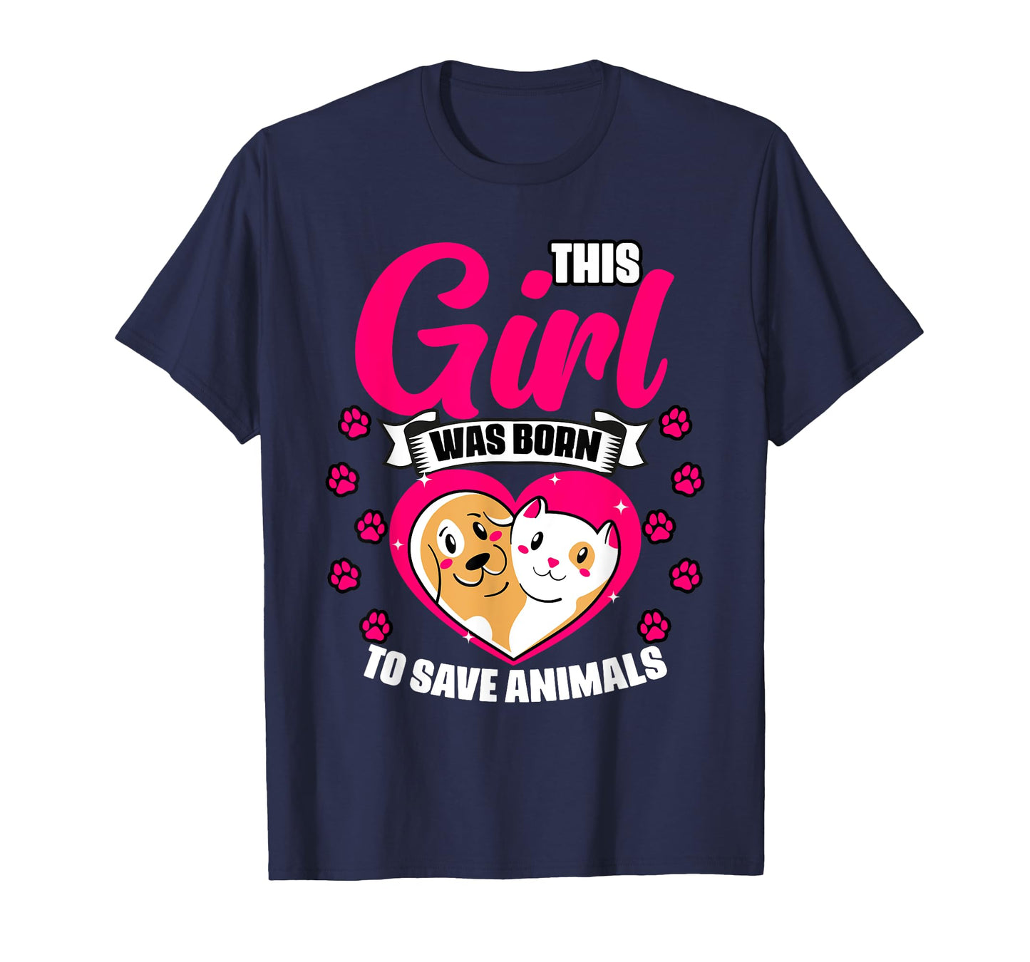 Awesome This Girl Was Born To Save Animals Veterinary Crew T-Shirt