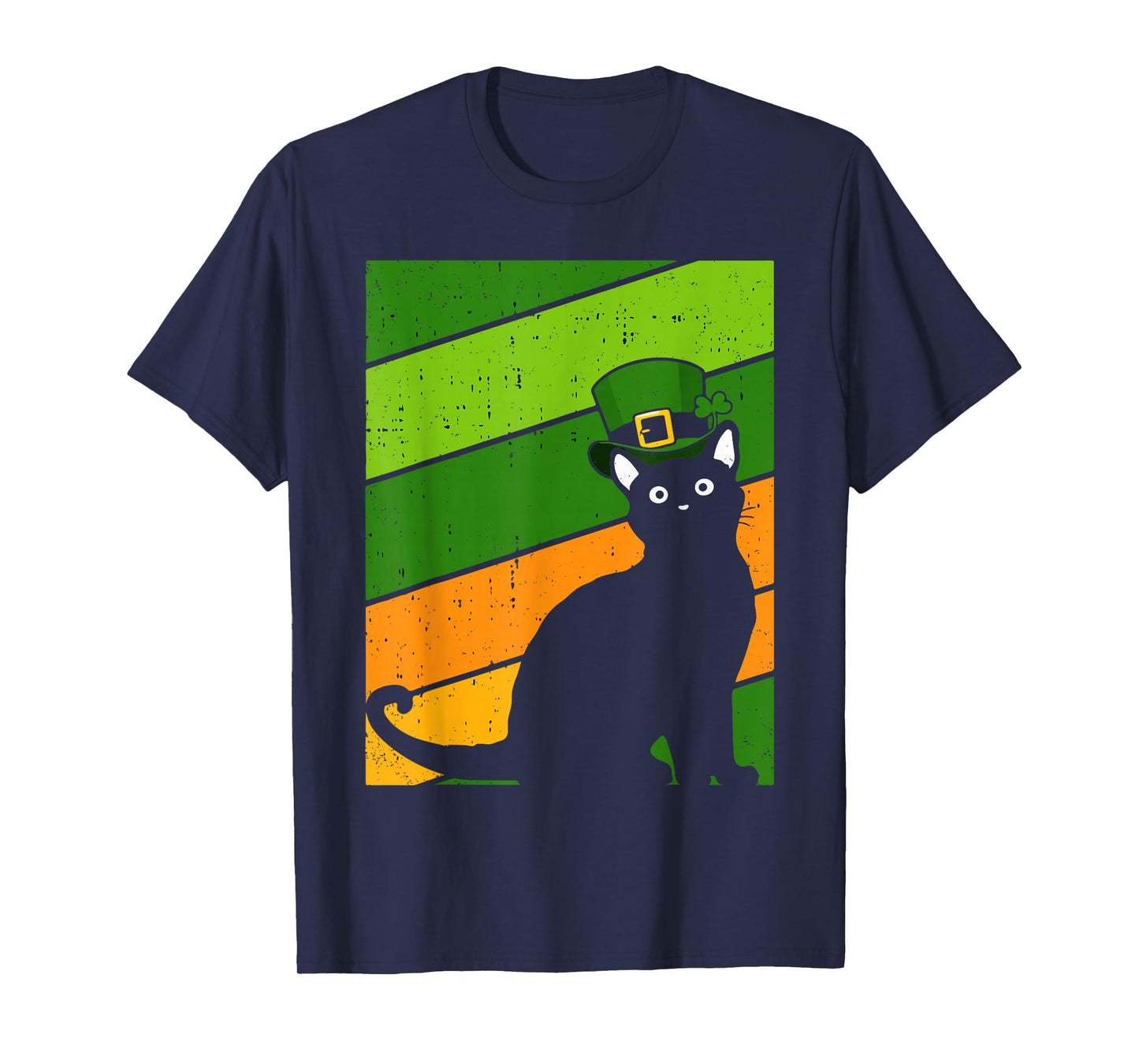 St Patricks Day Black Cat Irish Pride Kitten Lover T-Shirt