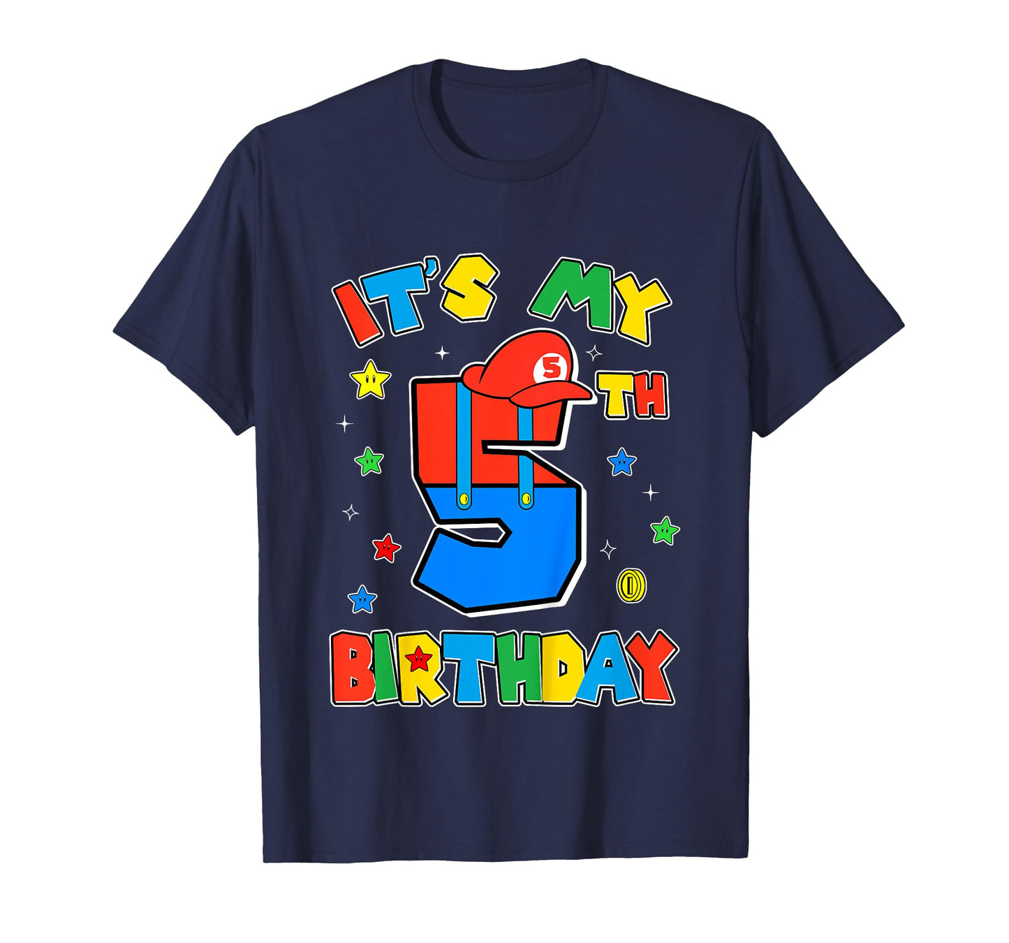 Kids 5th Birthday Boy Super Gamer Gaming Theme B-day Party Boys T-Shirt