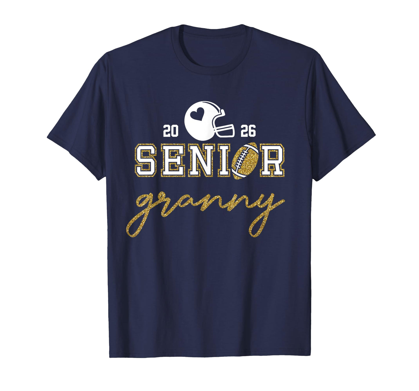 Senior Granny Graduation Football Class of 2026 Family T-Shirt
