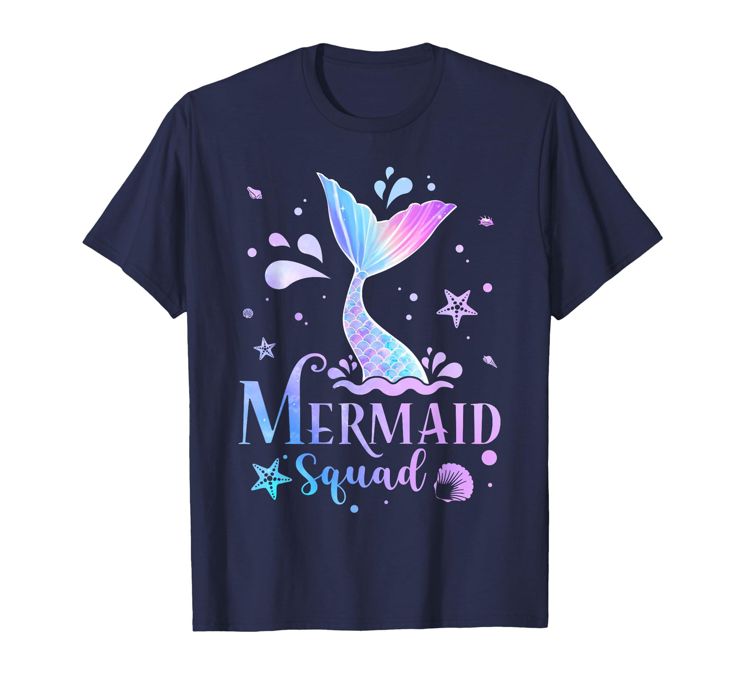 Mermaid Squad Funny Mermaid Birthday Family Matching Party T-Shirt
