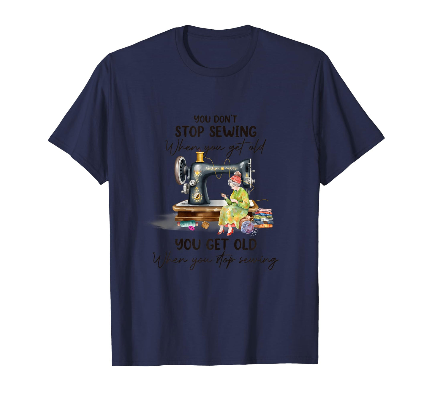 Quilting Yarn Graphic Design Seamstress Sewing Themed T-Shirt