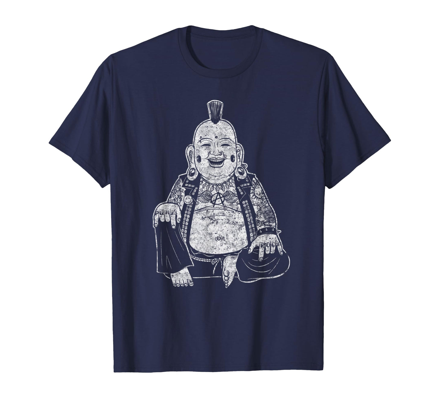 Funny sarcastic and Cool Punk Buddha Tattoos T-Shirt