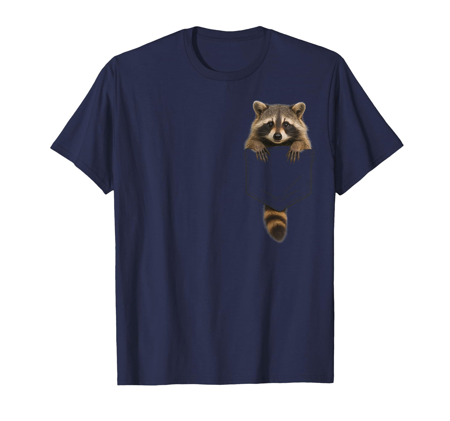 Cute Raccoon Pocket Funny Gifts For Men Women Kid T-Shirt