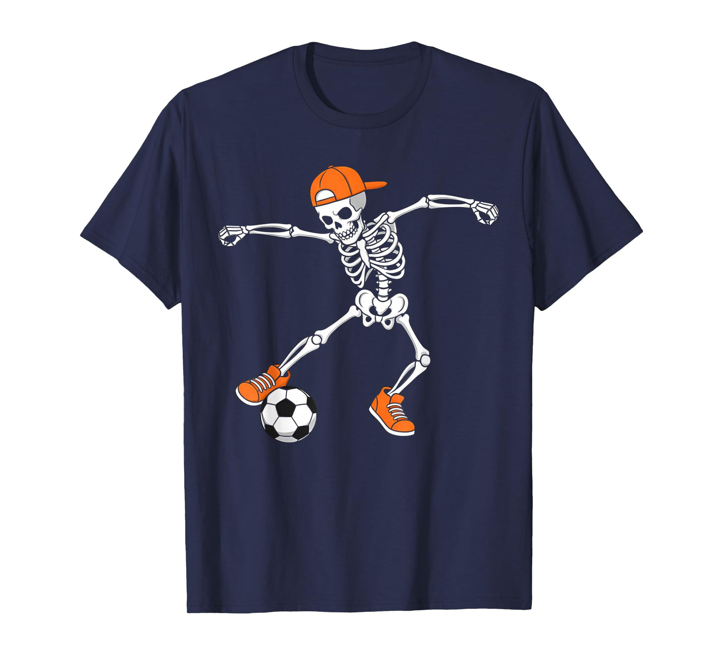 Halloween Soccer Skeleton Football Trick or Treat Spooky T-Shirt