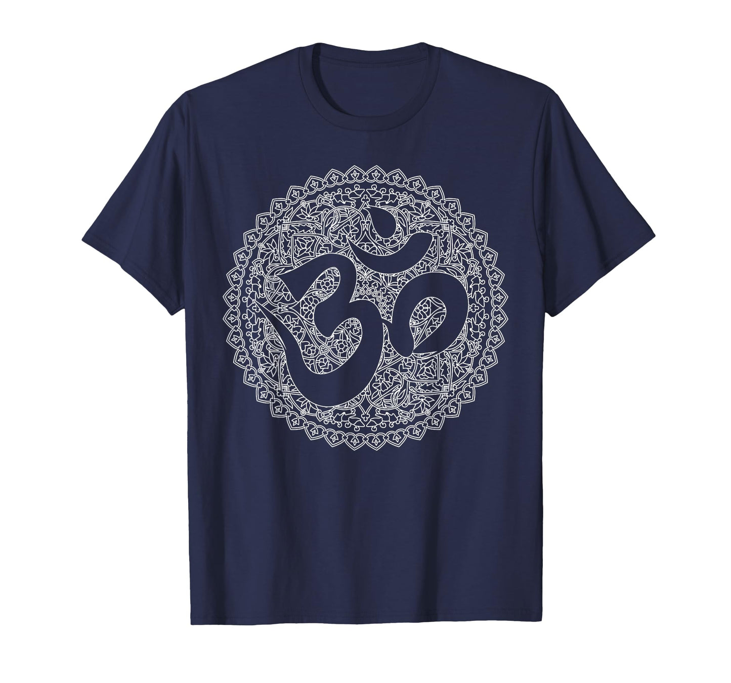 Art Deco Mandala - Sanskrit OM white T-Shirt T-Shirt
