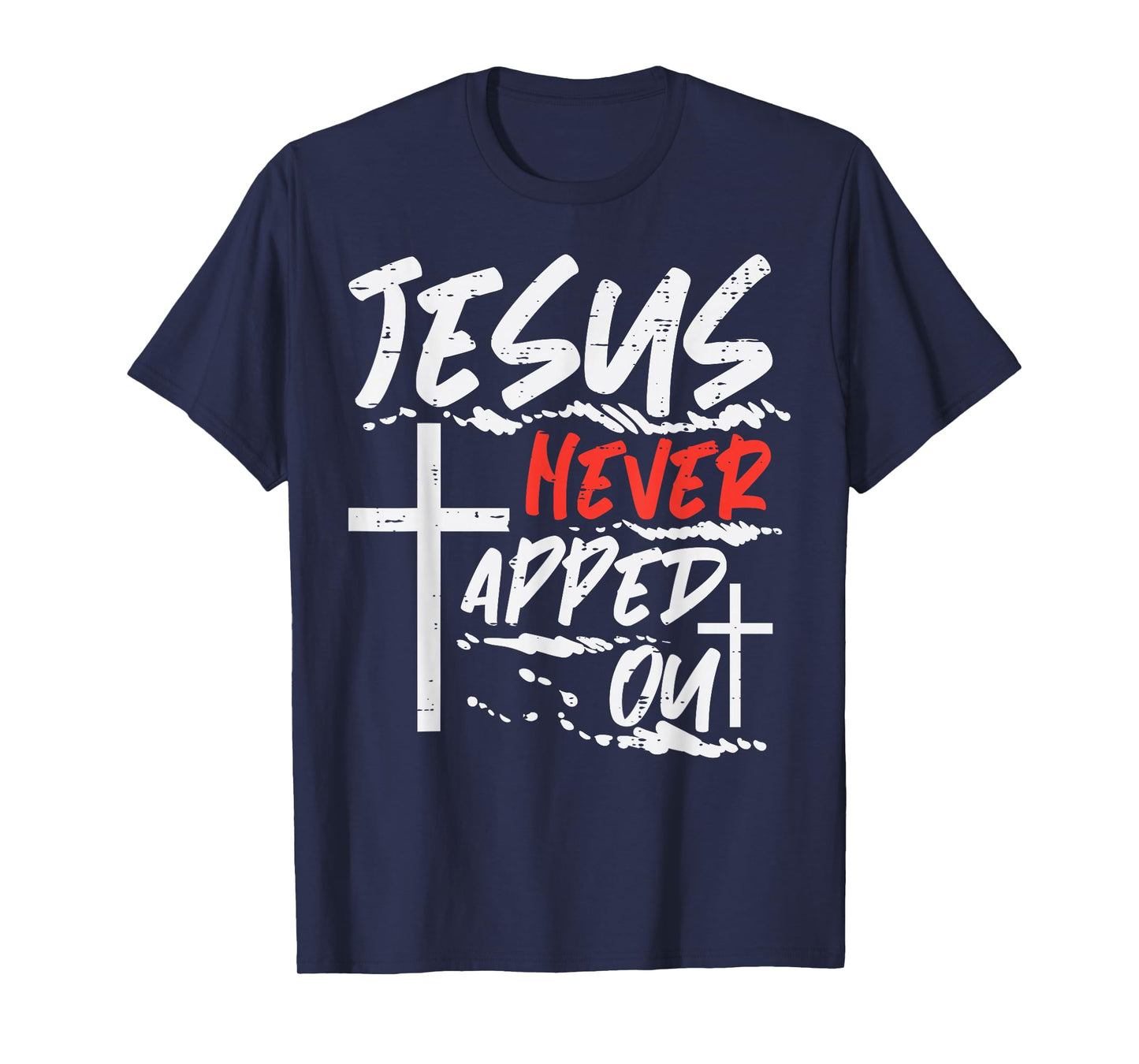 Wrestling Jesus Never Tapped Out Christian Wrestle Men Women T-Shirt