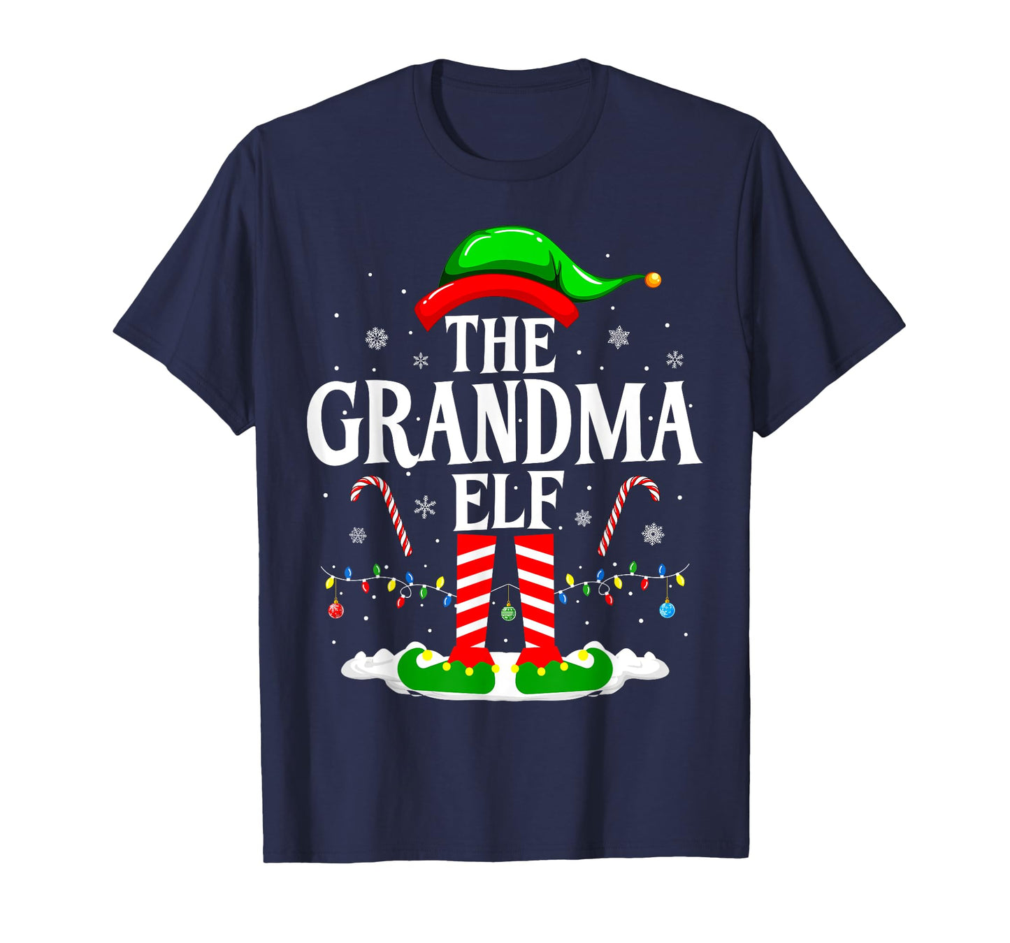 The Grandma Elf Funny Xmas Elf Matching Family Christmas T-Shirt
