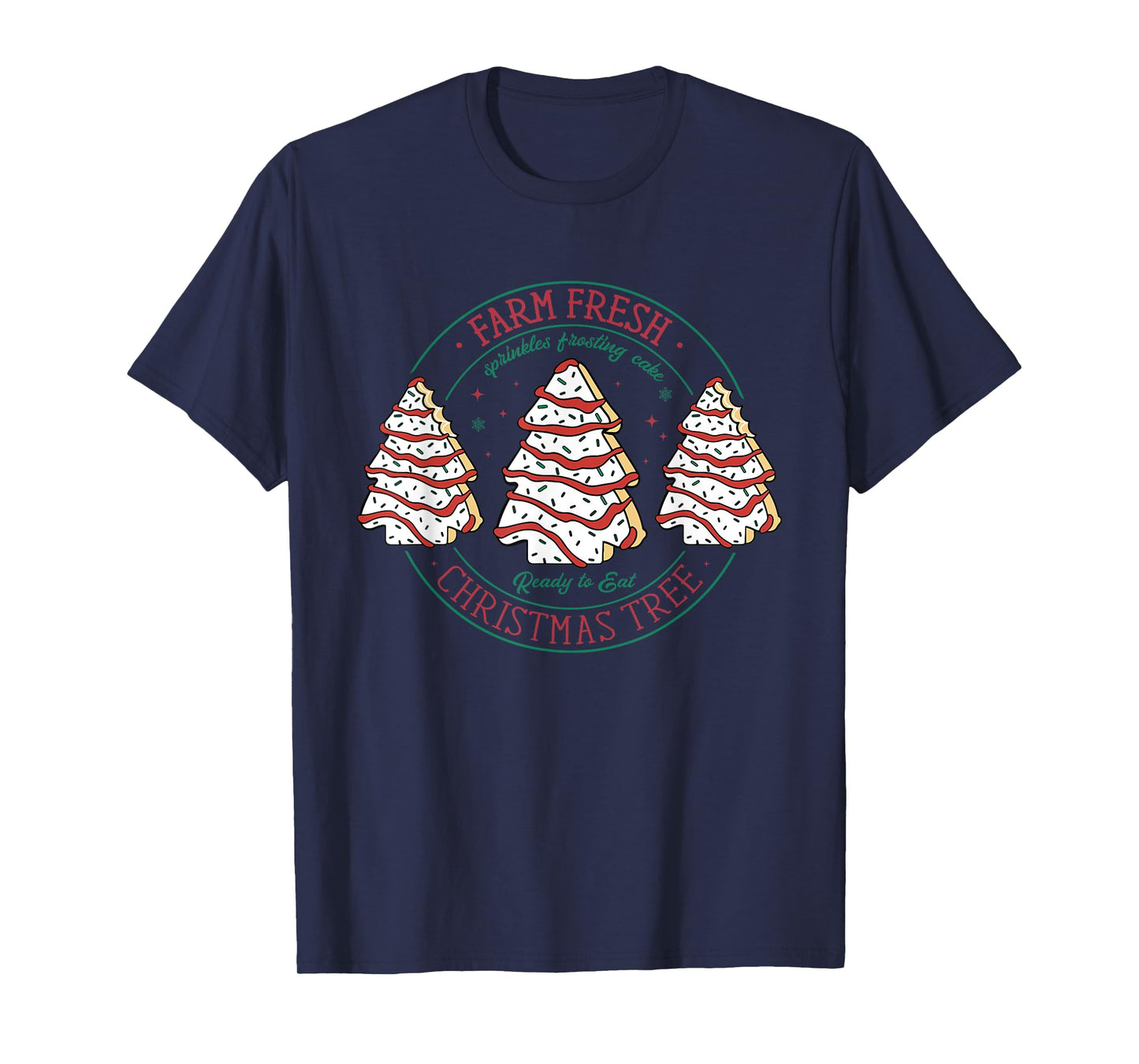 Farm Fresh Christmas Tree Frosting Frosted Cake Debbie T-Shirt