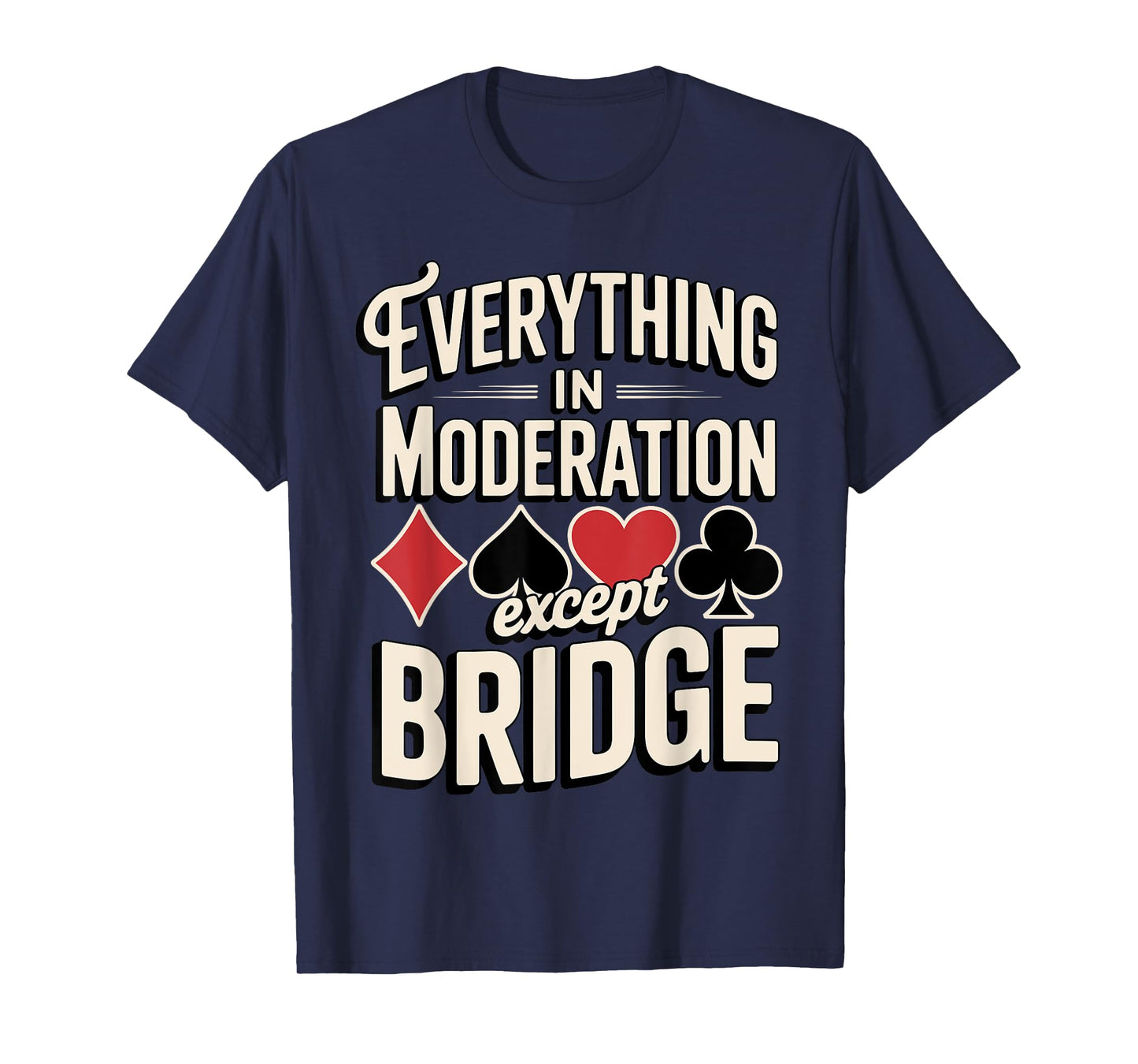 Cool Bridge Player Art For Men Women Card Game Player Bridge T-Shirt