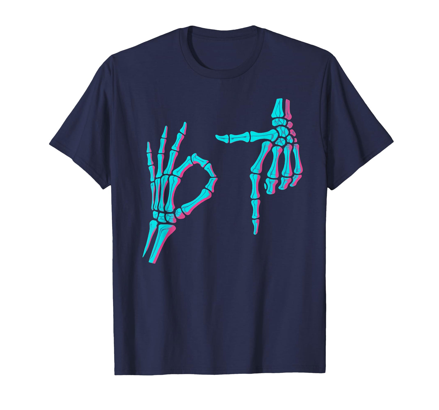 Skeleton Hand Funny Six Seven 6 7 Meme 67 Halloween Costume T-Shirt