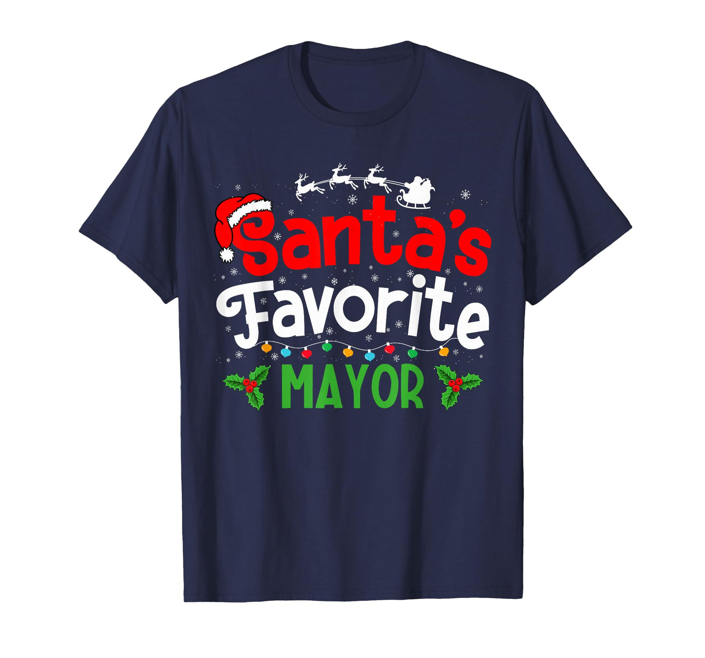 Santa's Favorite Mayor Christmas Party T-Shirt