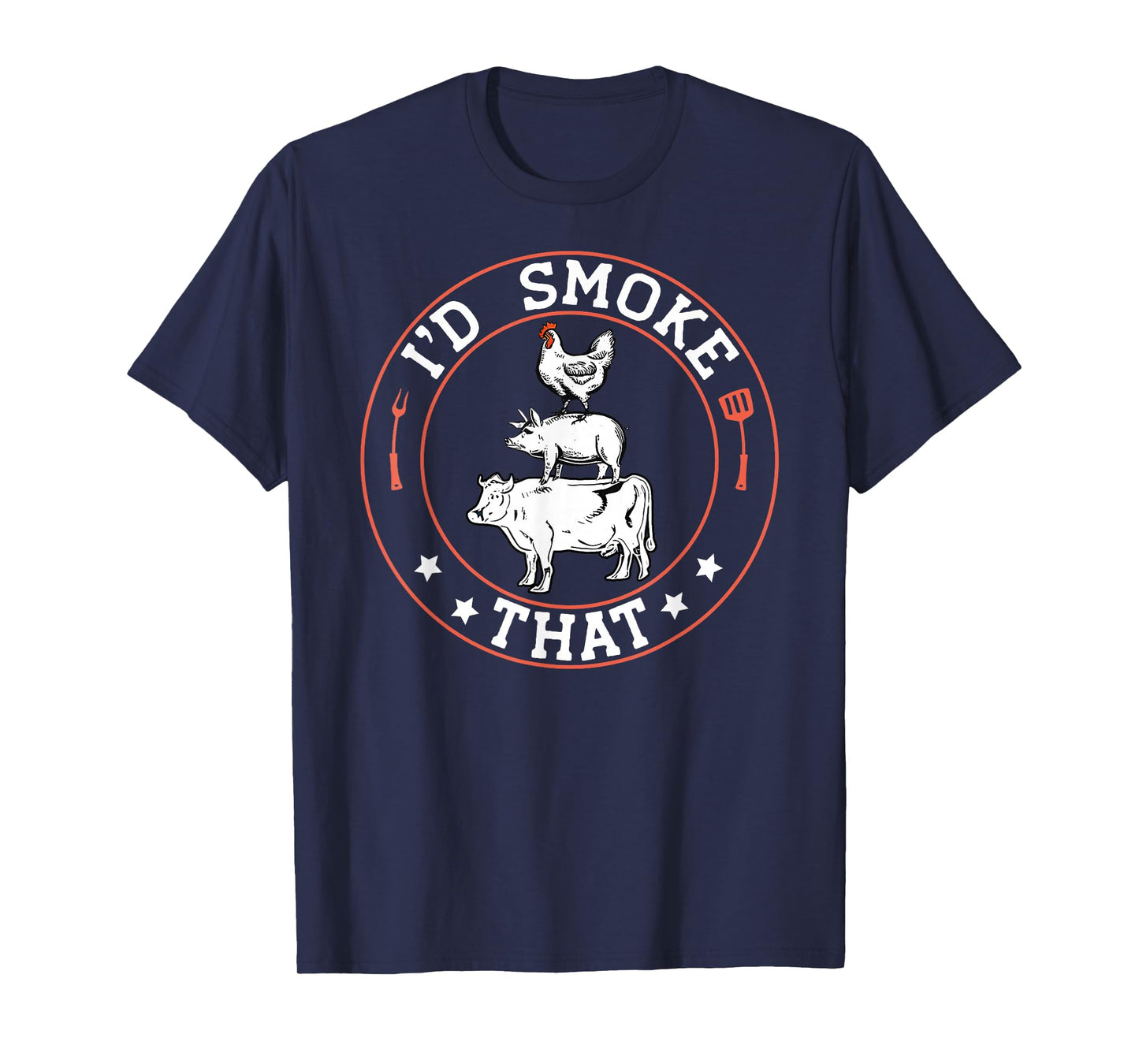Chef Butcher BBQ Smoker I'd Smoke That Barbecue Pitmaster T-Shirt