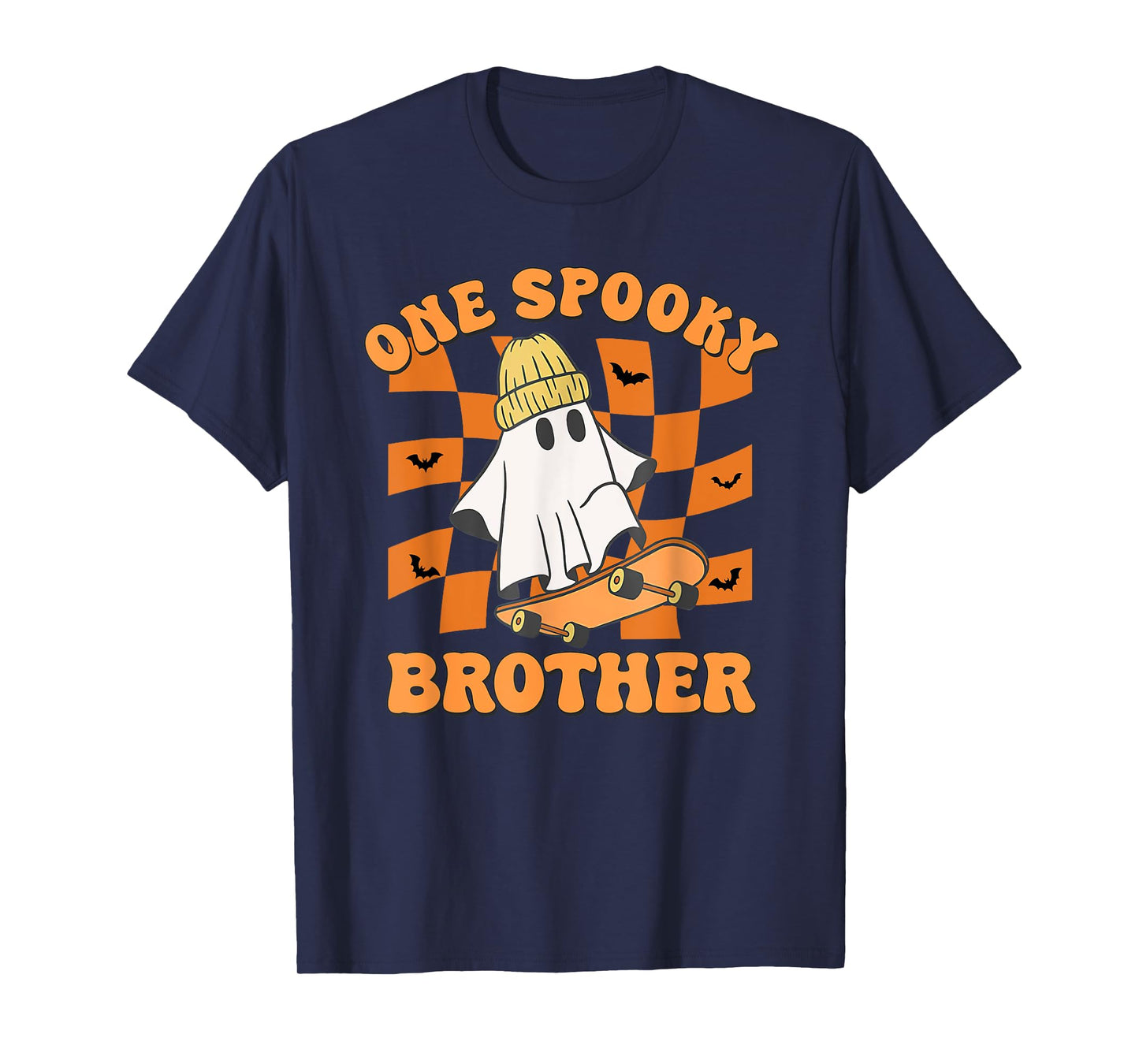 One Spooky Brother Birthday Halloween Skateboarding Ghost T-Shirt