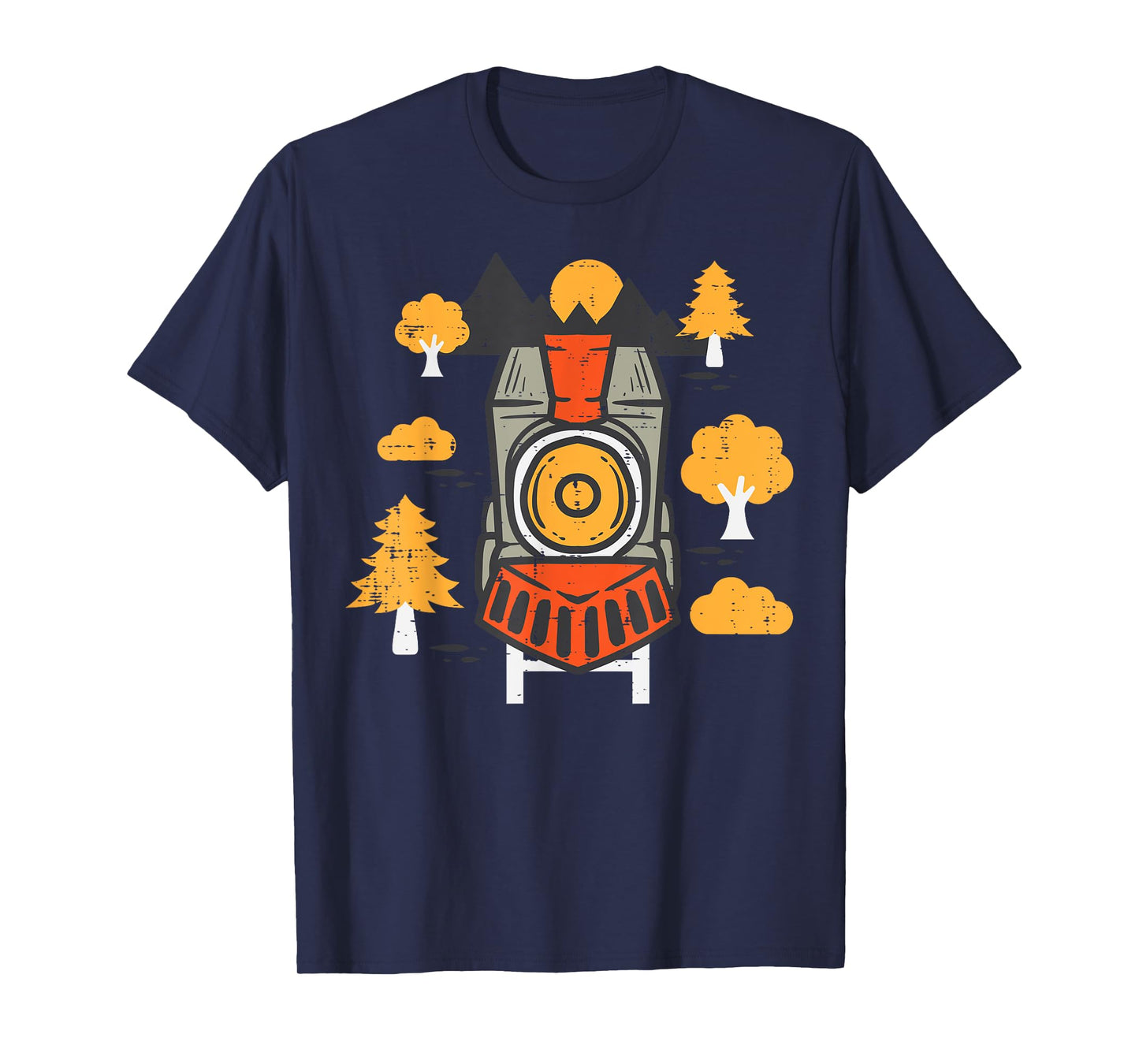 Steam Train Front Cute Locomotive Boys Kids Toddler Men T-Shirt