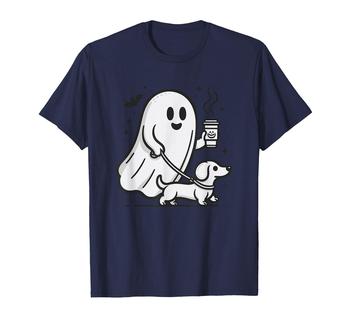 Funny Dachshund Ghost Halloween Spooky Season Weenie Dog T-Shirt