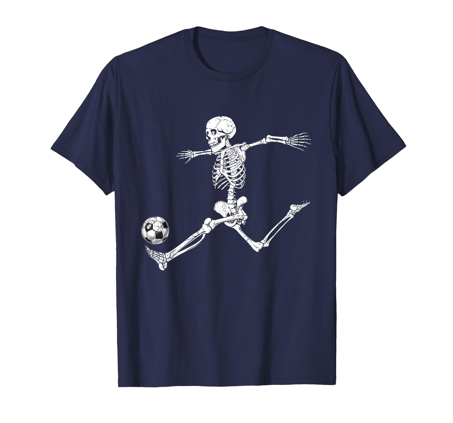 Soccer Skeleton Halloween Player Catcher Mens Boys Kids T-Shirt