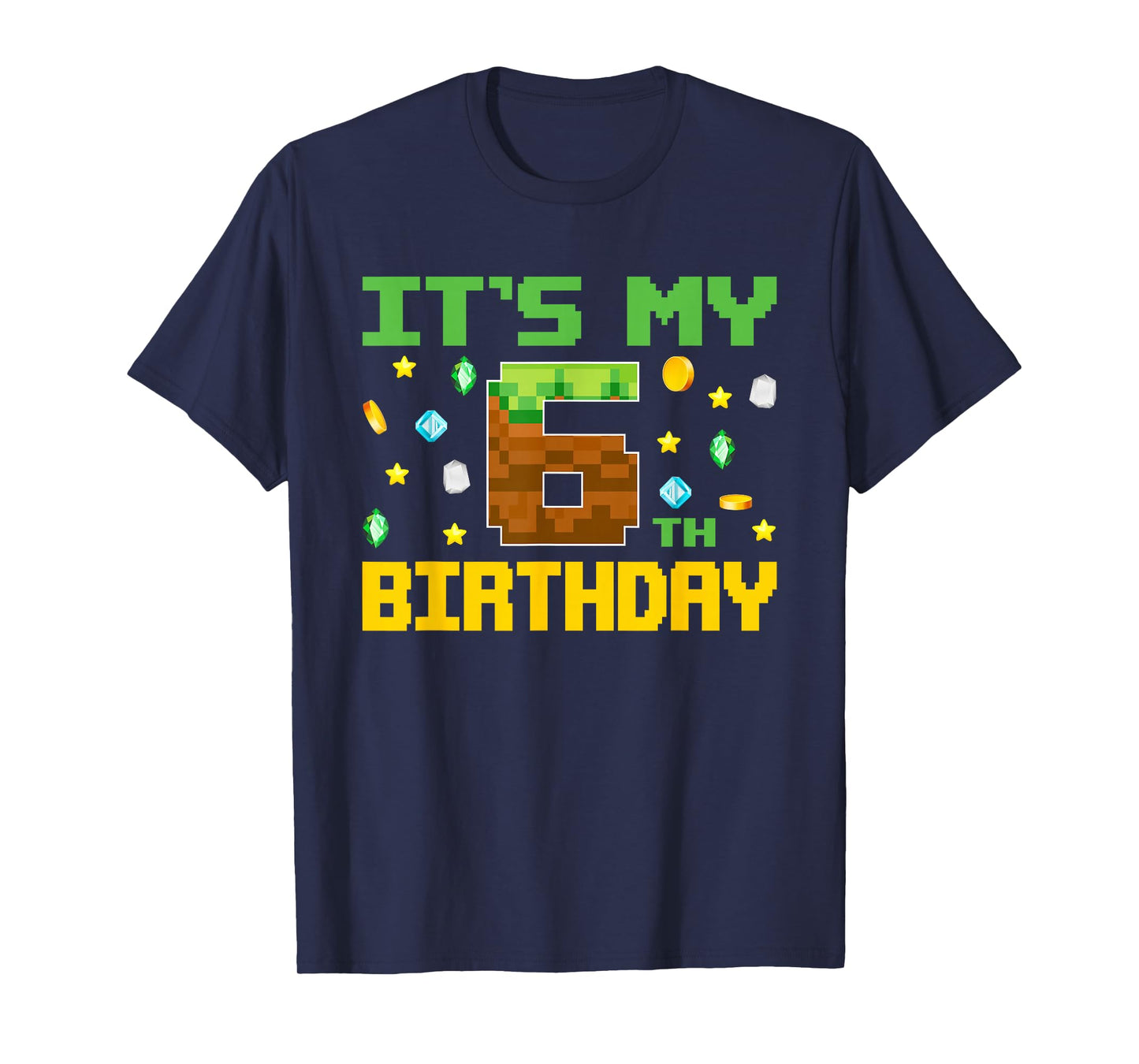 Birthday Boy It's My 6th Birthday Video Game Pixel Number T-Shirt