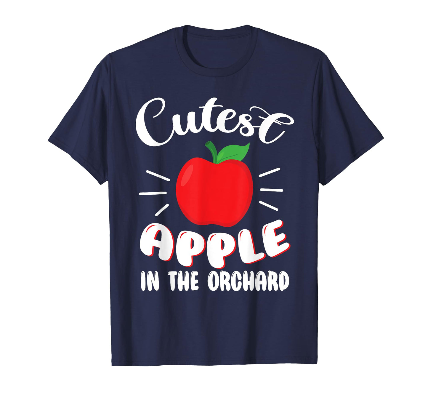 Funny Cutest Apple In The Orchard Apple Picking Kids T-Shirt