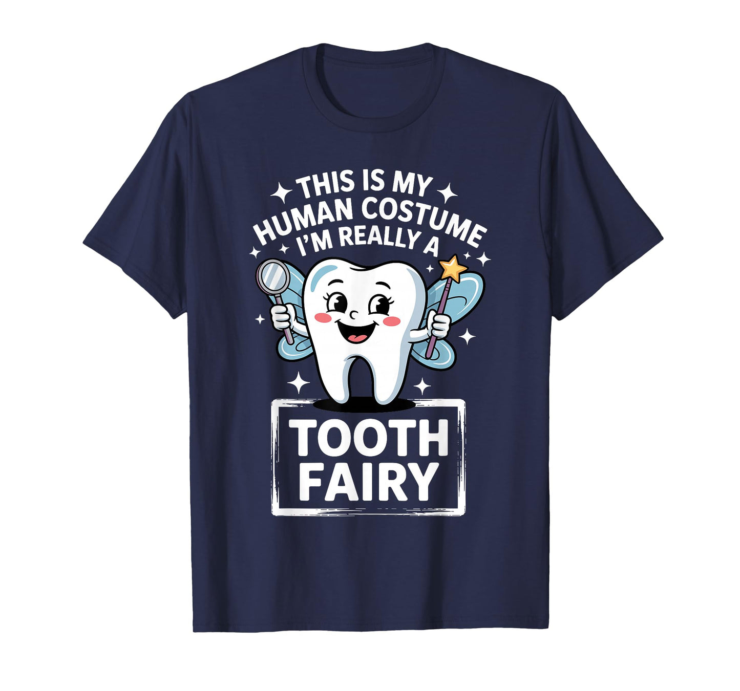Cute Tooth Fairy Costume for Men Women Kids Teeth Toothfairy T-Shirt