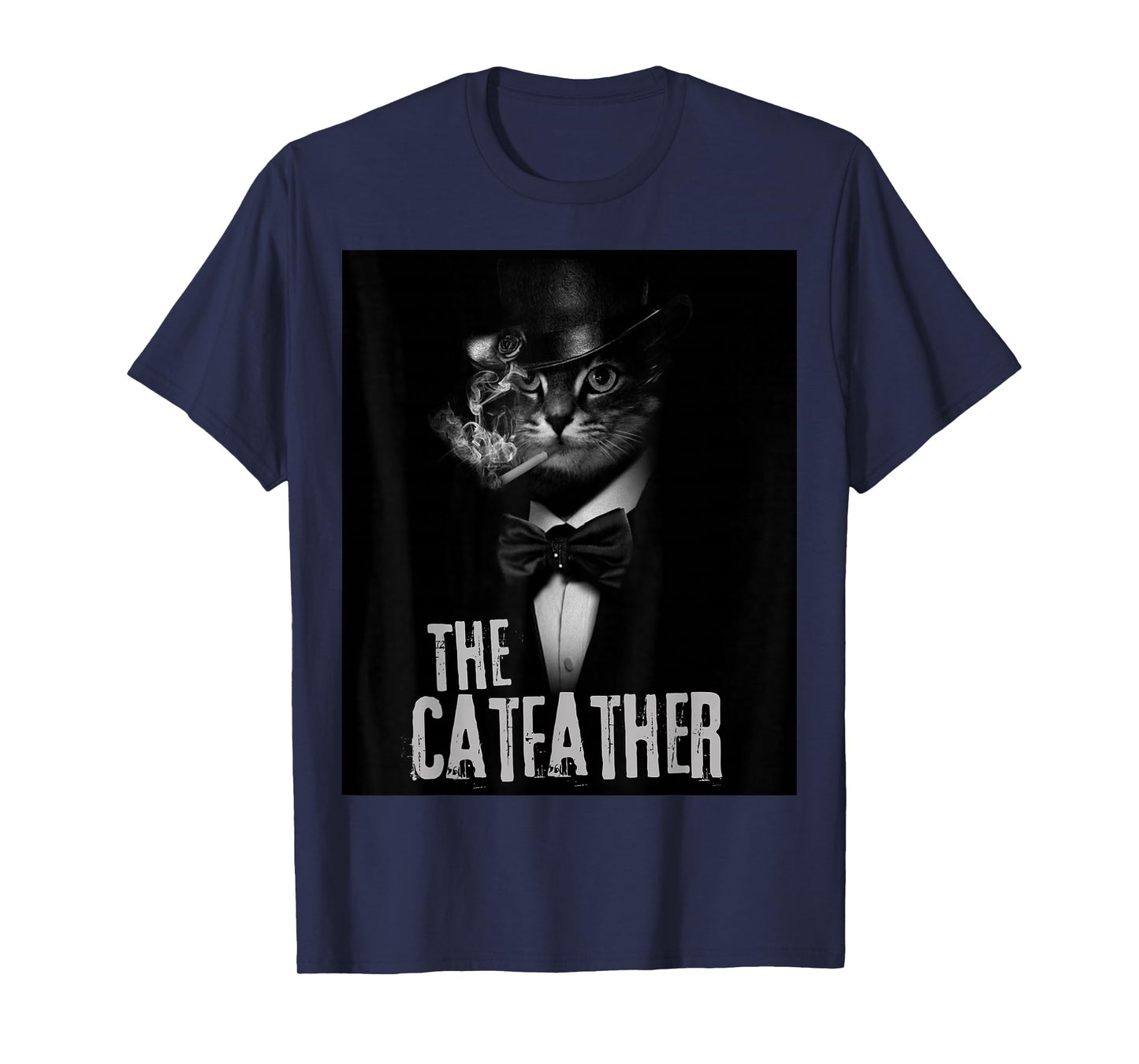 Funny The CatFather Mens Cat Dad T-Shirt
