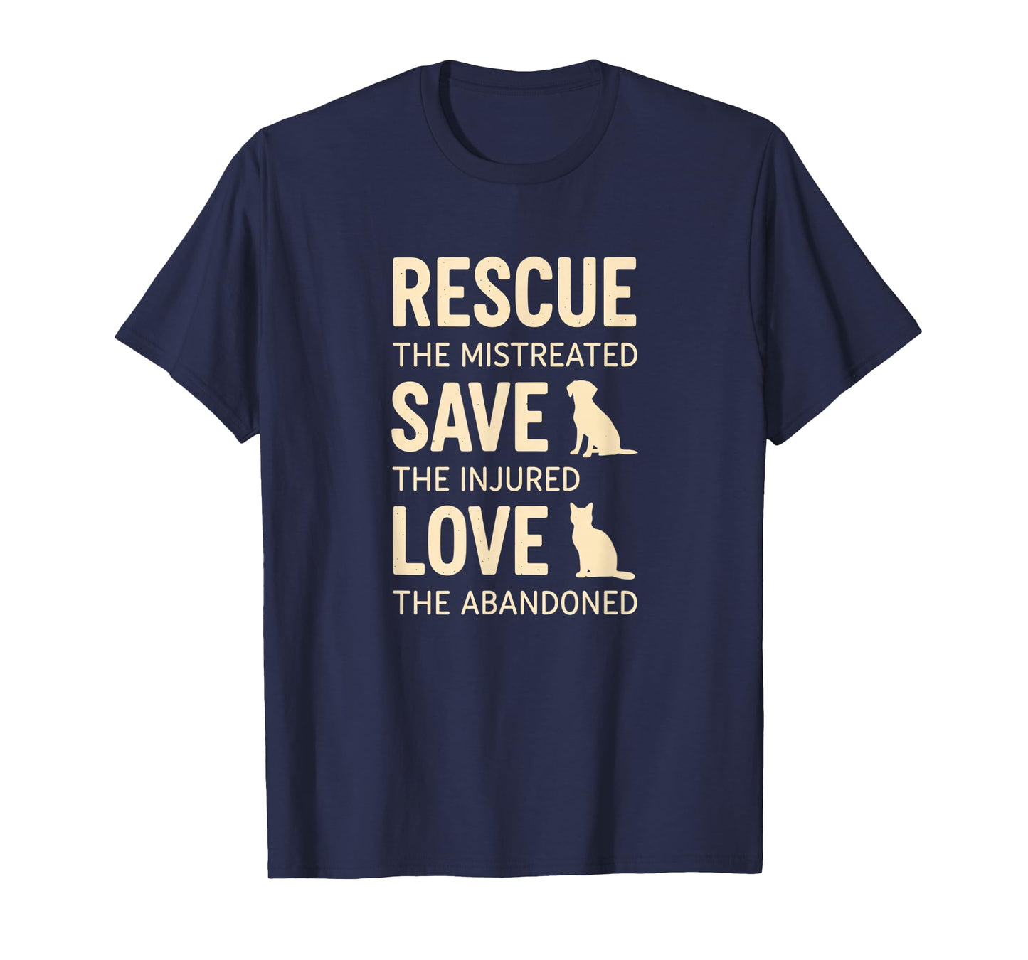 Cat Rescue - Rescue The Mistreated Save The Injured Love T-Shirt