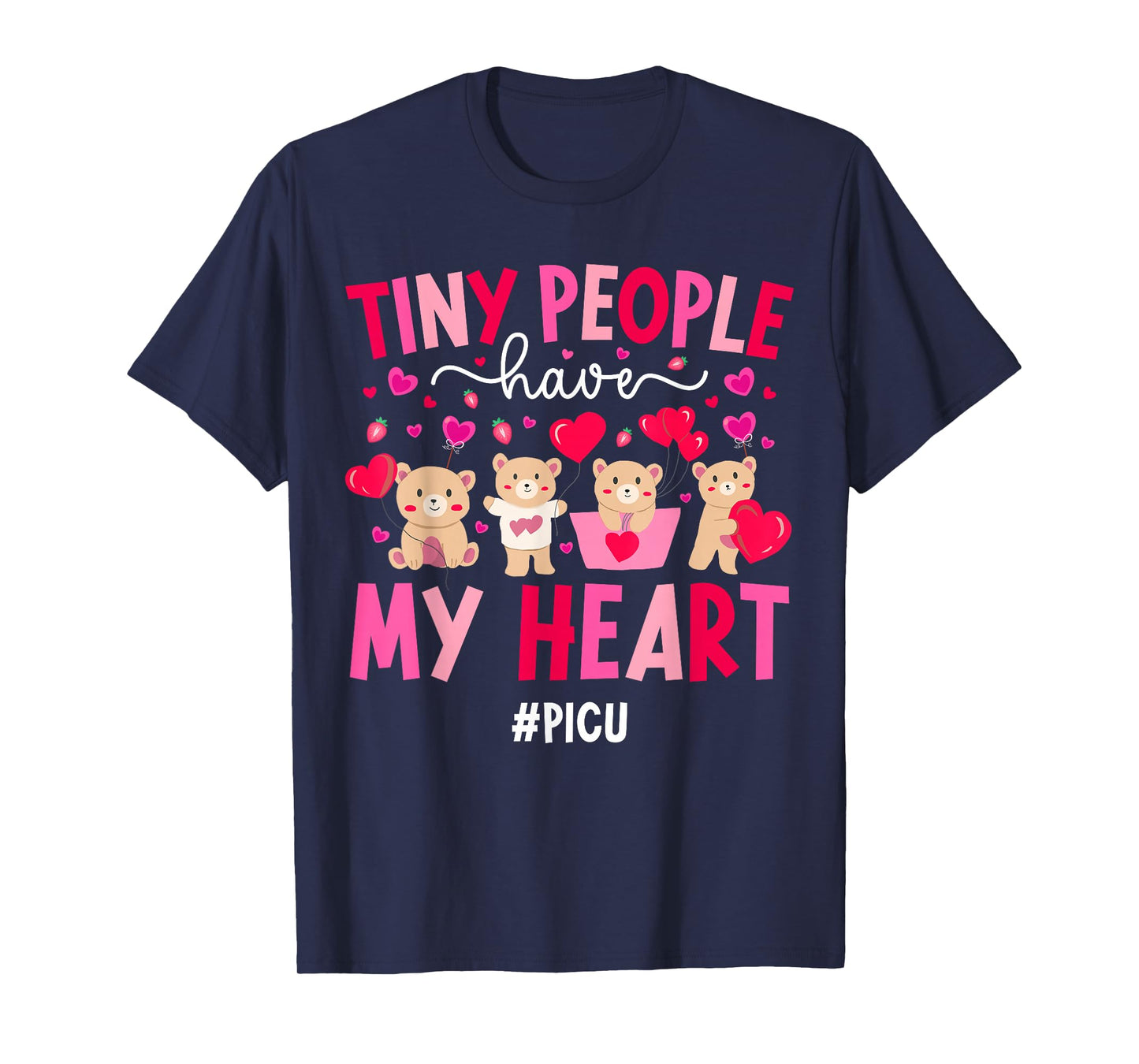 Valentine PICU Nurse Valentines Day Pediatric ICU Nurse T-Shirt