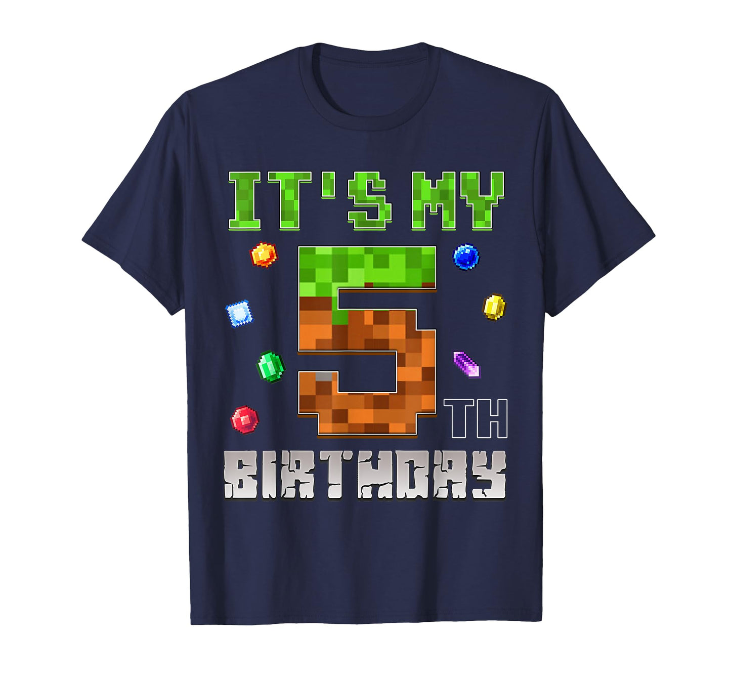 Birthday Boy Shirt It's My 5th Birthday Video Game Pixel T-Shirt