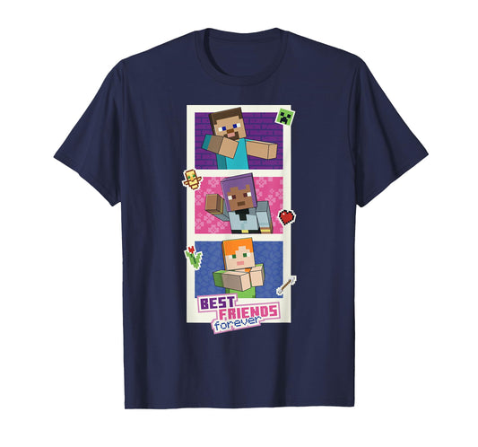 Minecraft Best Friends Forever Pixel Characters T-Shirt