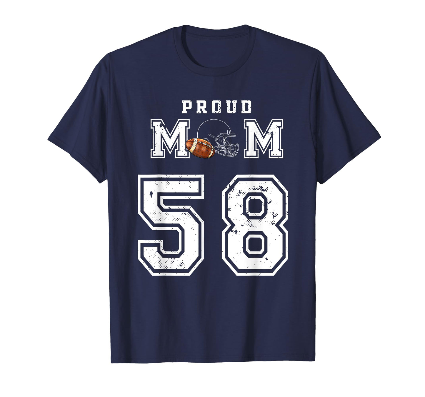 Custom Proud Football Mom Number 58 Personalized For Women T-Shirt