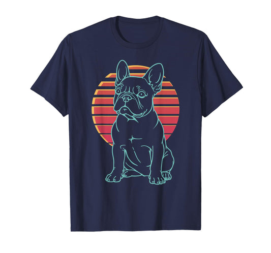 French Bulldog Lover Frenchie Dog Retro Synthwave 80s T-Shirt