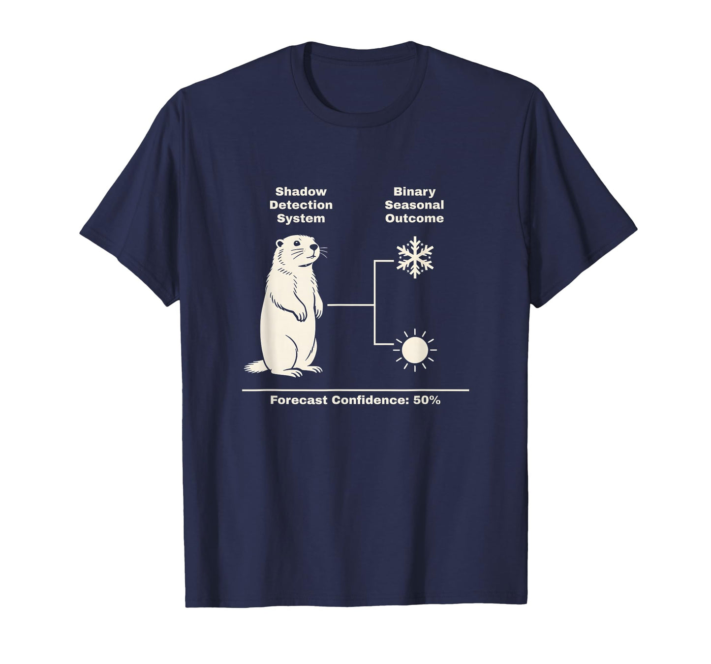 Funny Groundhog Day Weather Binary Weather Humor Forecast T-Shirt