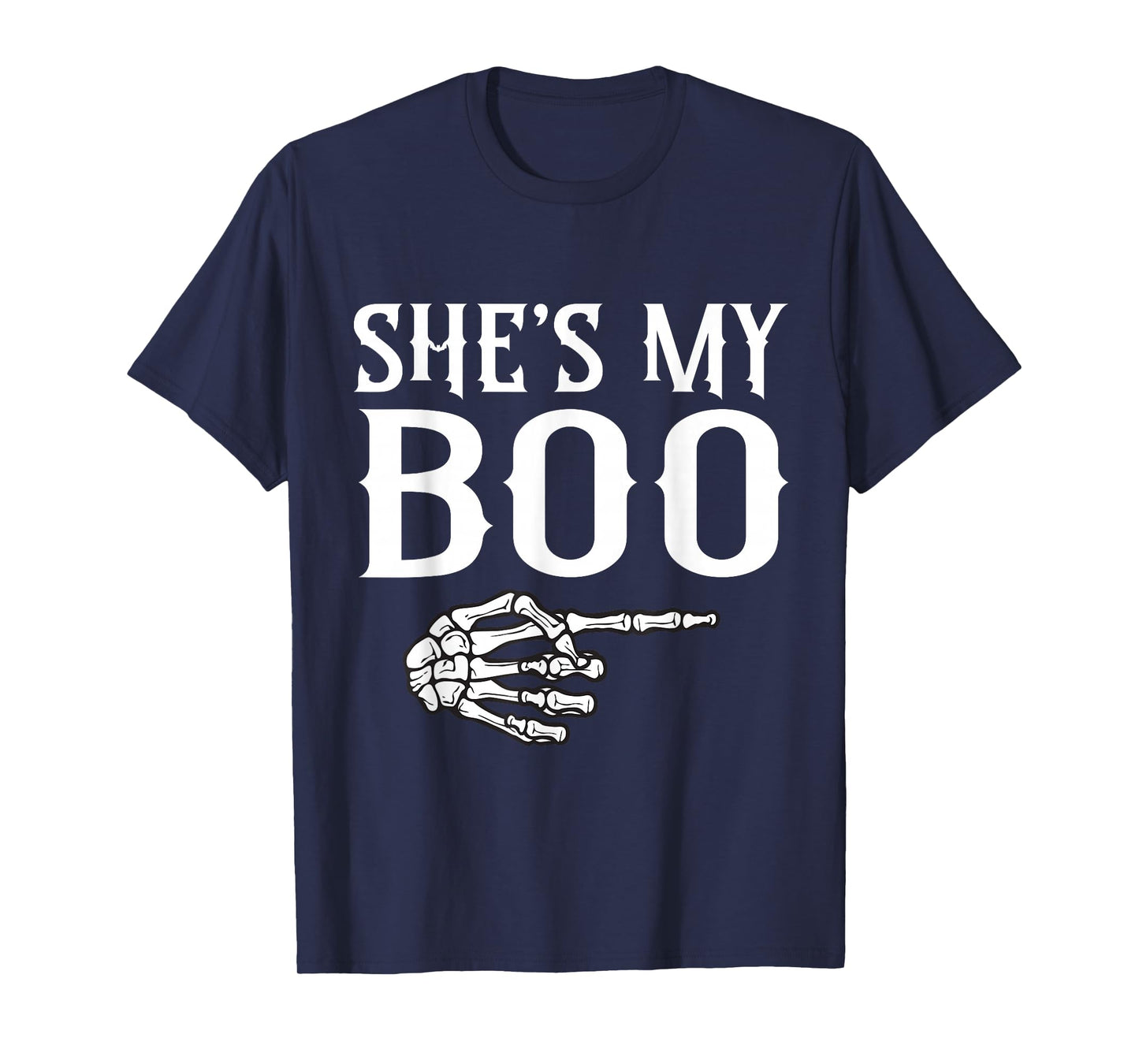 Couples He's My Boo Skeleton Matching Couple Halloween T-Shirt