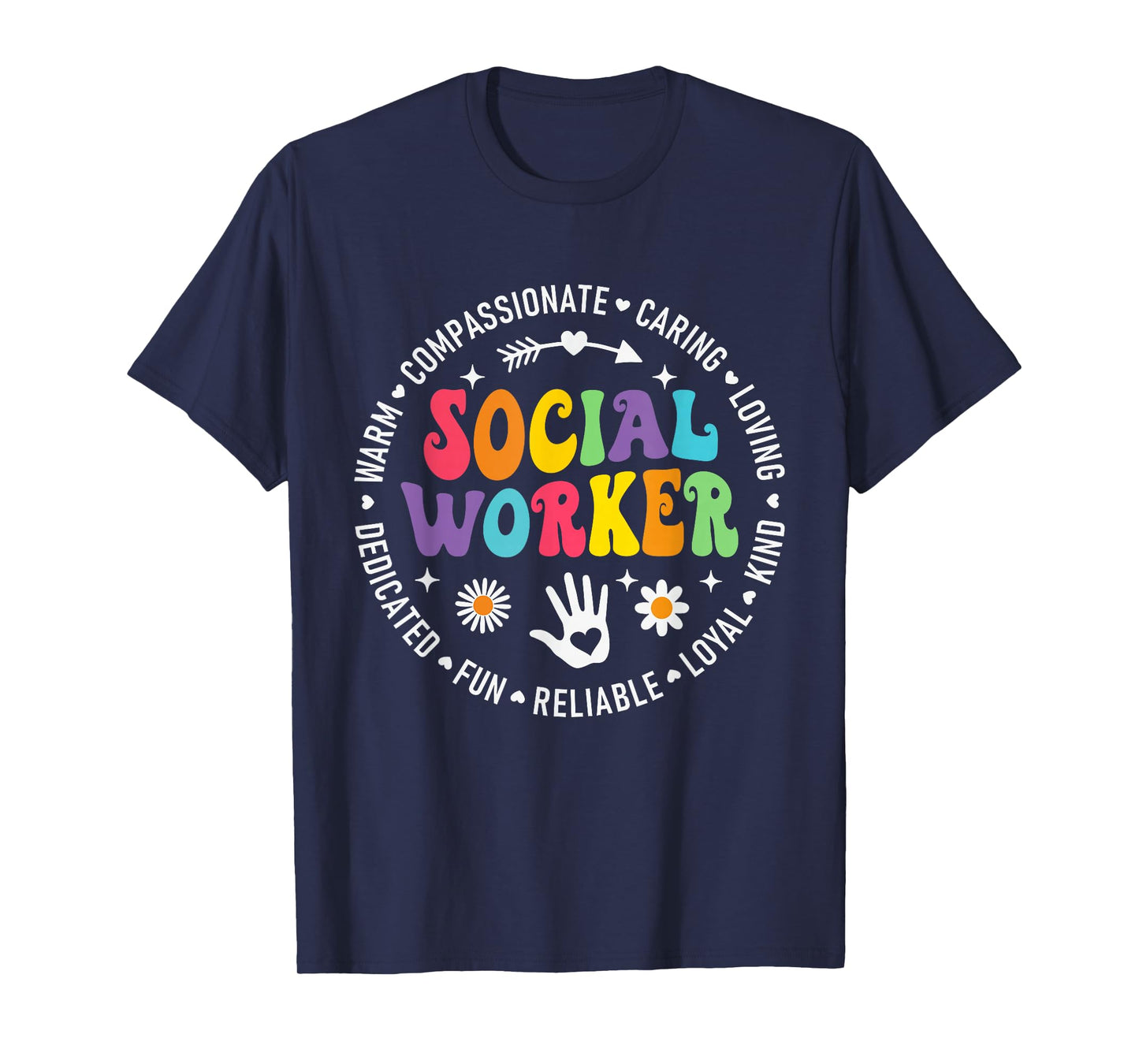 Retro Social Work Month Appreciation Day Support Squad T-Shirt