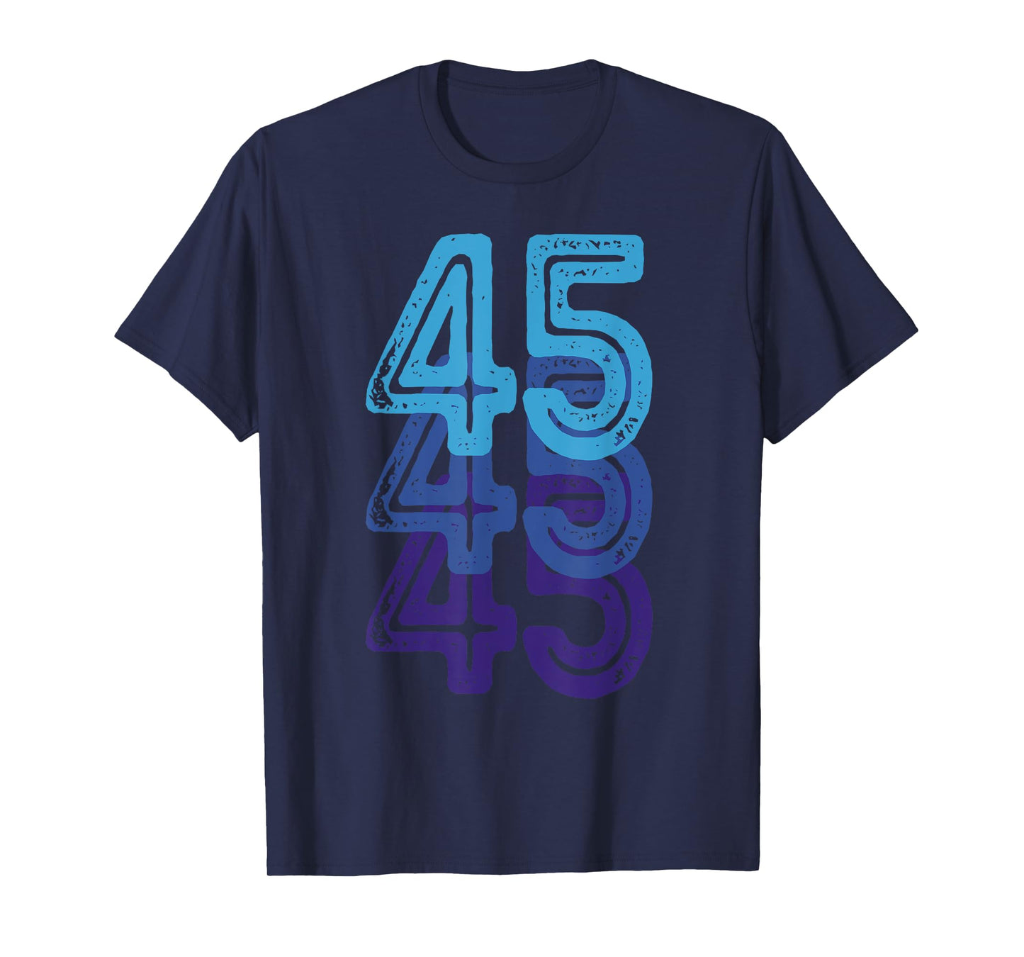 Number 45 Blue Best Classic College Style Birthday Funny T-Shirt