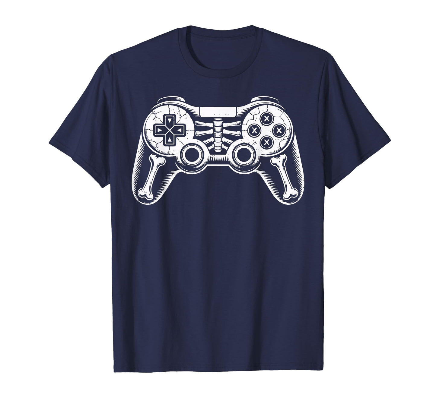 Halloween Skeleton Gamer Funny Video Gaming Geek Boys Kids T-Shirt